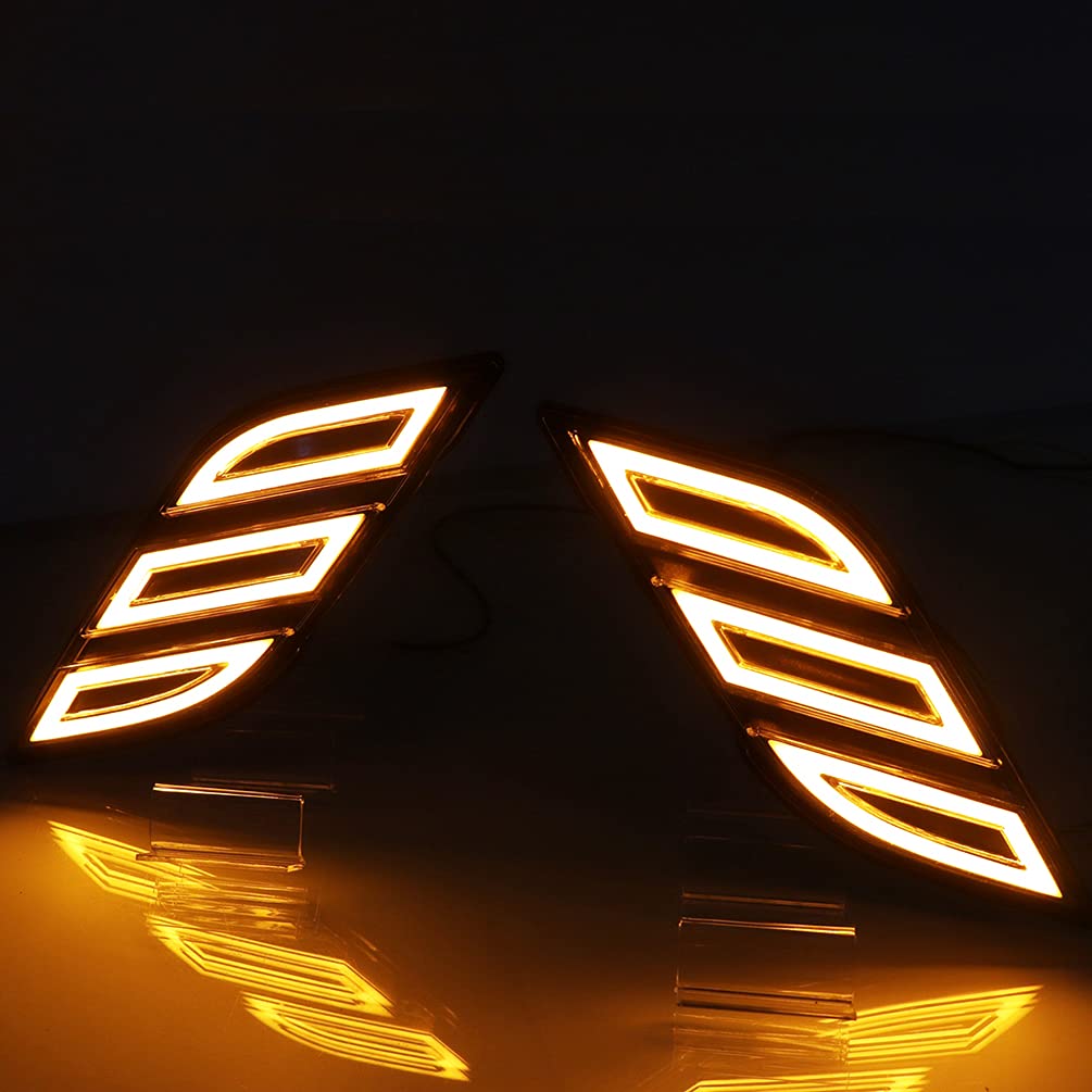 Fender LED Side Marker Lights for Ford Raptor F150 2015-2020 | Switchback White/Amber DRL with Sequential Turn Signal | Fog Light Assembly | Off-Road & Night Driving Safety Upgrade