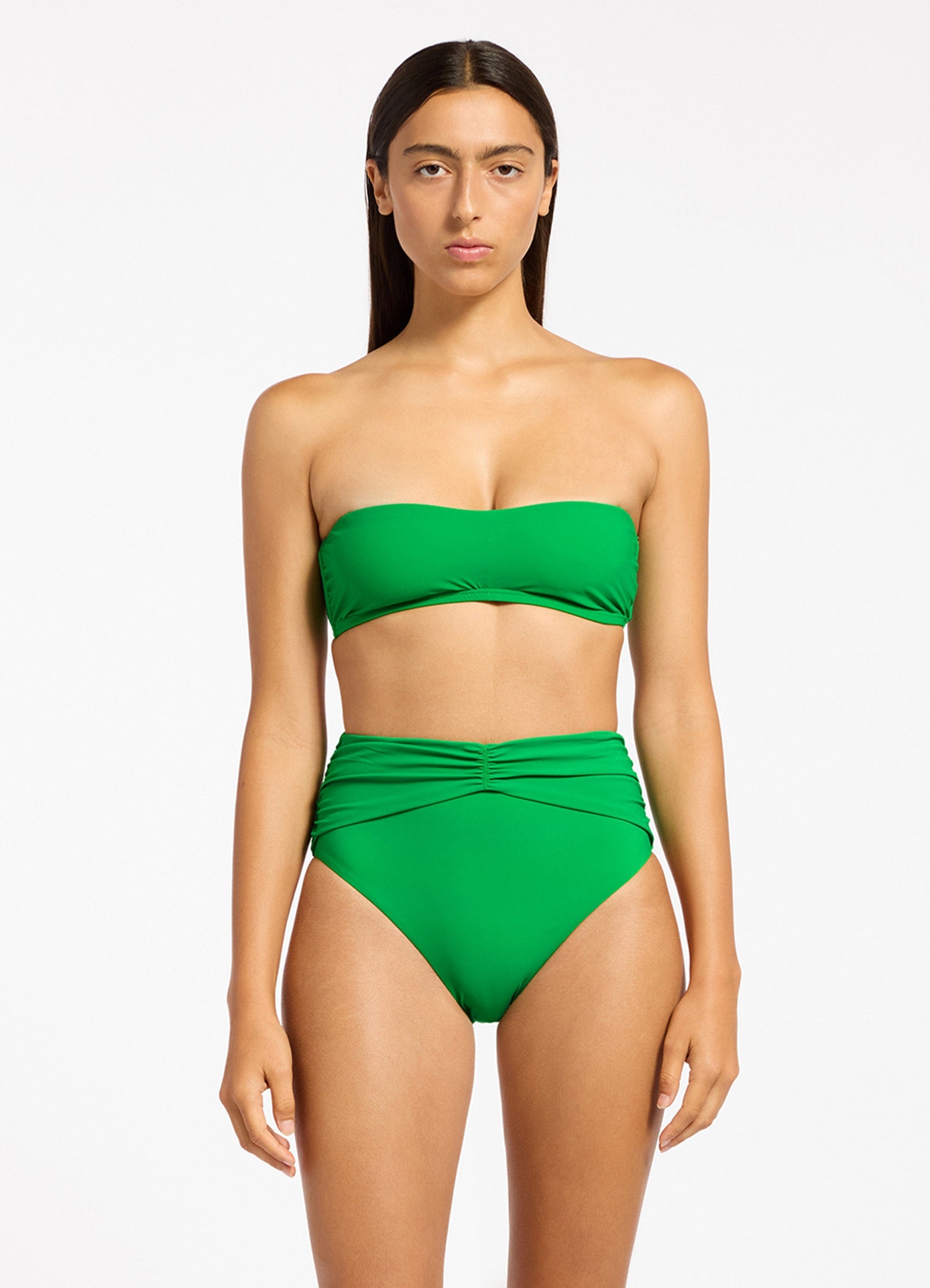 Jetset High Waist Ruched Bikini Bottom - Floral Print Swimwear for Women | Beach Vacation, Pool Party & Summer Outfits