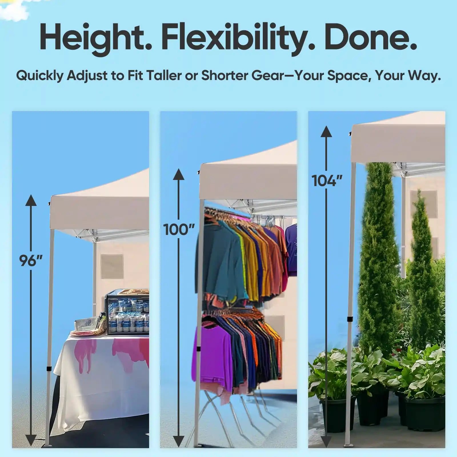 Heavy Duty Commercial Pop Up Canopy Tent - Waterproof Instant Shelter for Outdoor Events, Parties, Markets & Camping