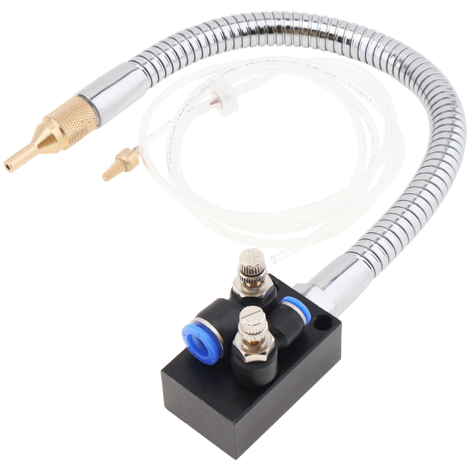 320mm Stainless Steel Flexible Tube Coolant Spray System - Universal Metal Cutting, Engraving & Cooling Machine Mist Lubrication Sprayer | Perfect for CNC, Lathe & Milling Operations