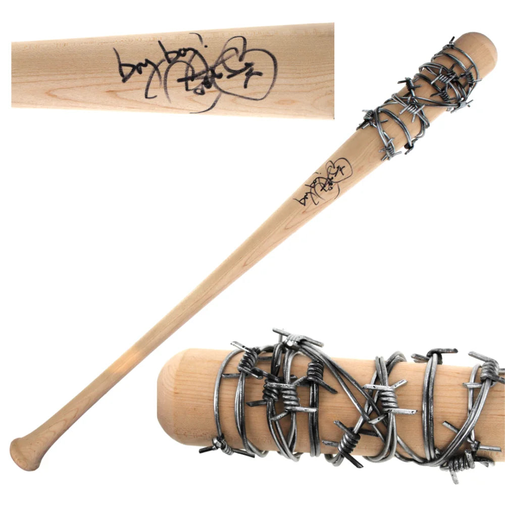Mick Foley Cactus Jack Autographed WWE WWF Barbed Wire Baseball Bat - Signed Collectible with IGM COA - Perfect for Wrestling Fans & Memorabilia Displays