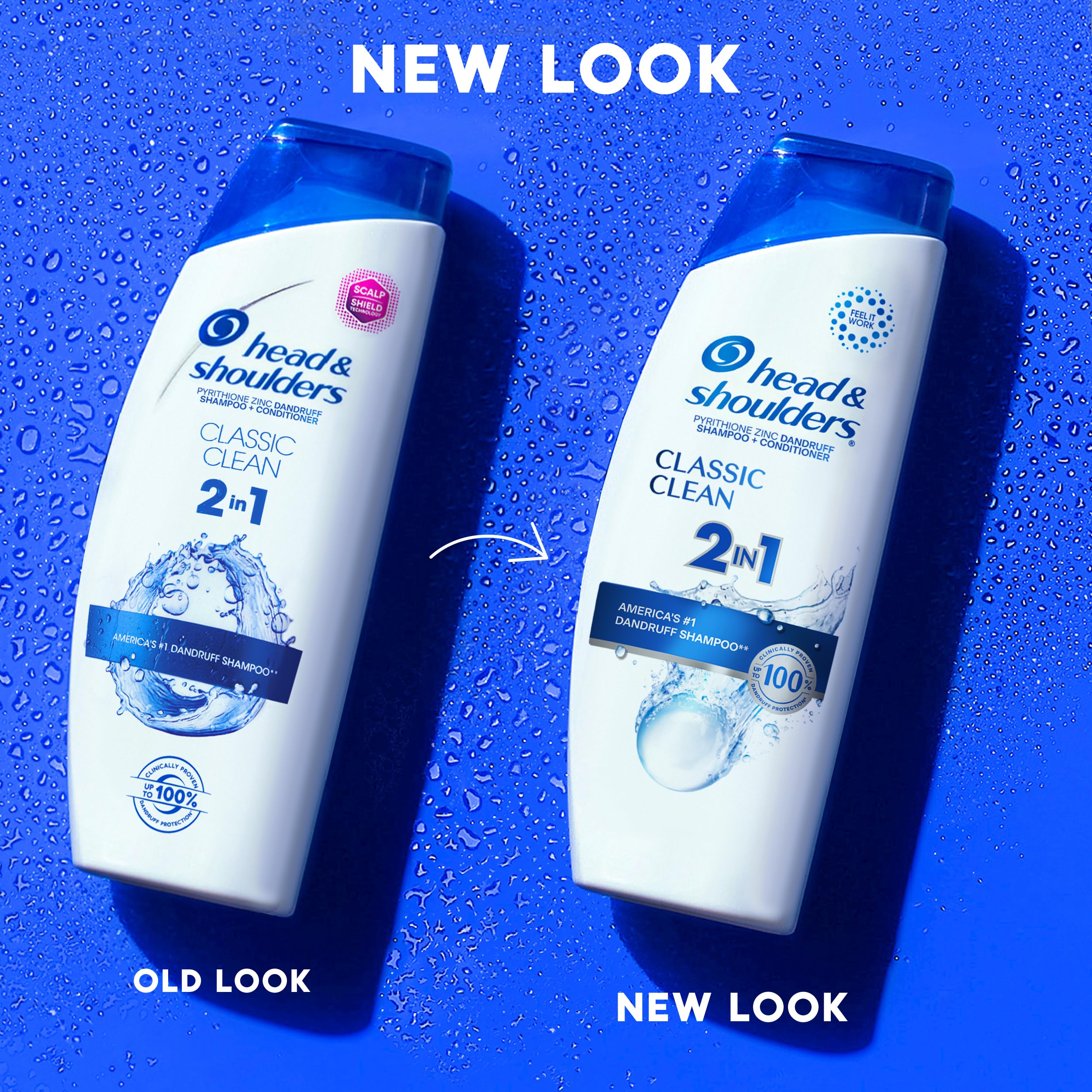 Head and Shoulders 2 in 1 Anti-Dandruff Shampoo & Conditioner - Classic Clean for Daily Use, Paraben Free, 12.5 oz - Gentle Scalp Care for Flaky, Itchy Scalp Relief at Home or Gym