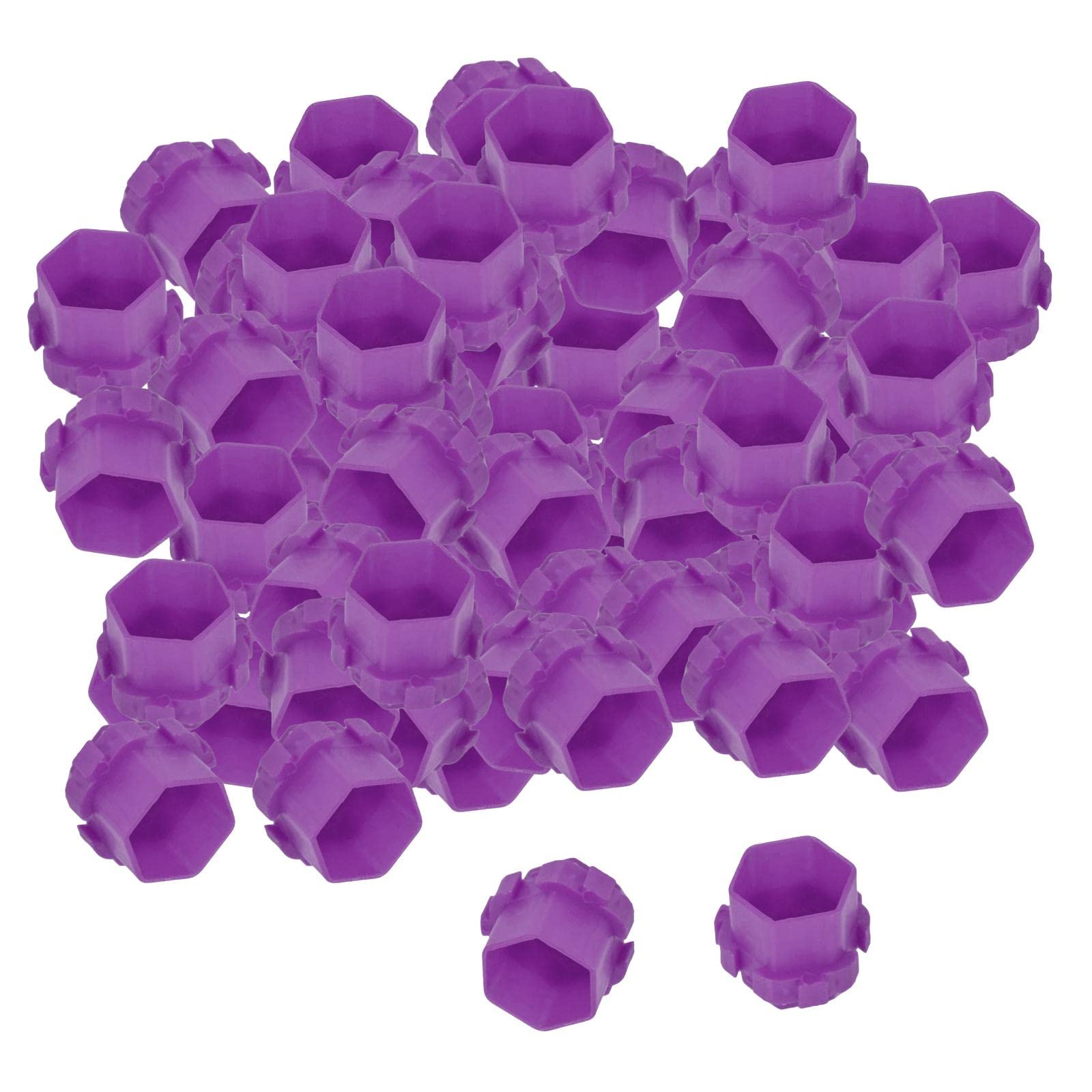 200Pcs Disposable Tattoo Ink Cups with Honeycomb Design - Purple Pigment Holder for Professional Artists | Ideal for Tattoo Studios, Permanent Makeup & Body Art