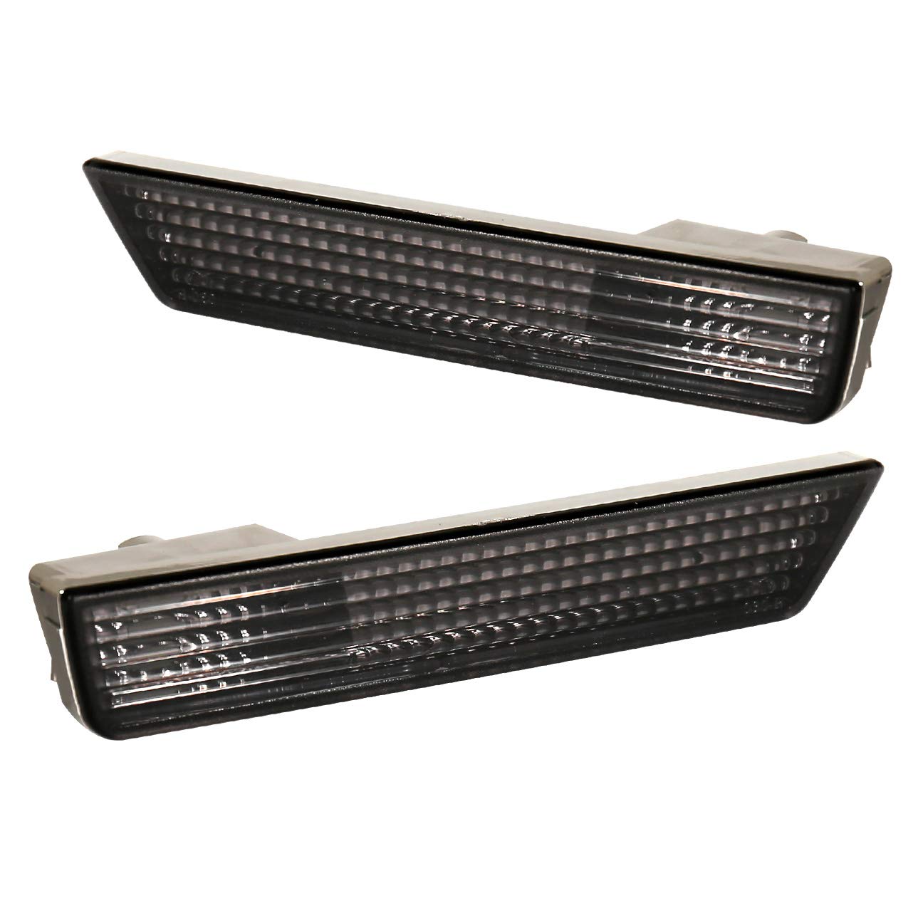 AJP Distributors OE Replacement LED Side Marker Lights for 2008-2014 Dodge Challenger - Smoke Lens Non-LED Rear Bumper Parking Lights | Perfect for Night Driving & Car Customization