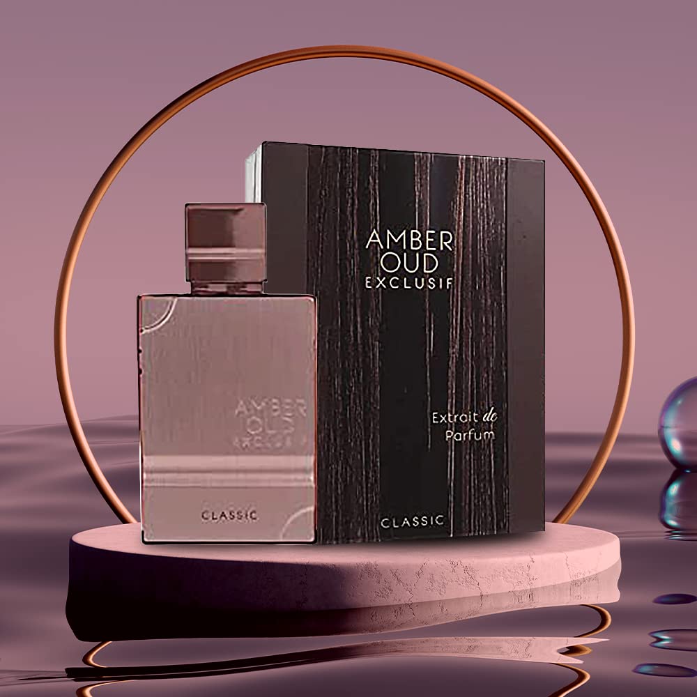 Amber Oud Exclusif Classic Cologne Eau de Parfum Spray - Unisex Fragrance for Men & Women (2 oz) | Long-Lasting Luxury Scent for Date Night, Special Occasions & Everyday Wear