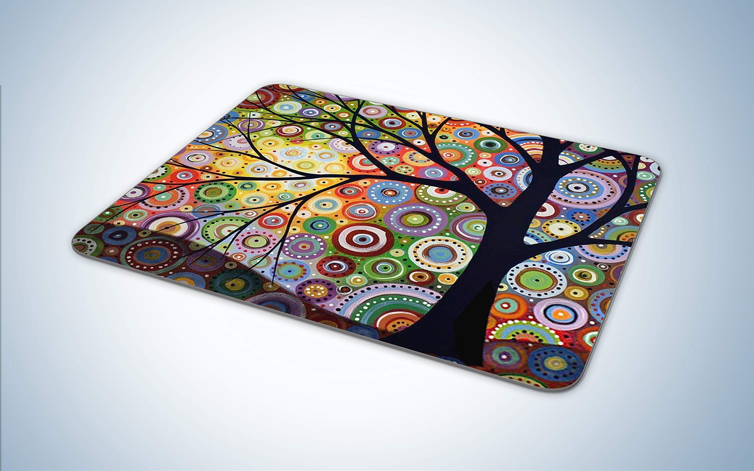 Premium Watercolor Tree Design Mouse Pad - Non-Slip Gaming & Office Computer Mouse Mat for PC/Laptop - Perfect for Work, Gaming & Home Office Use