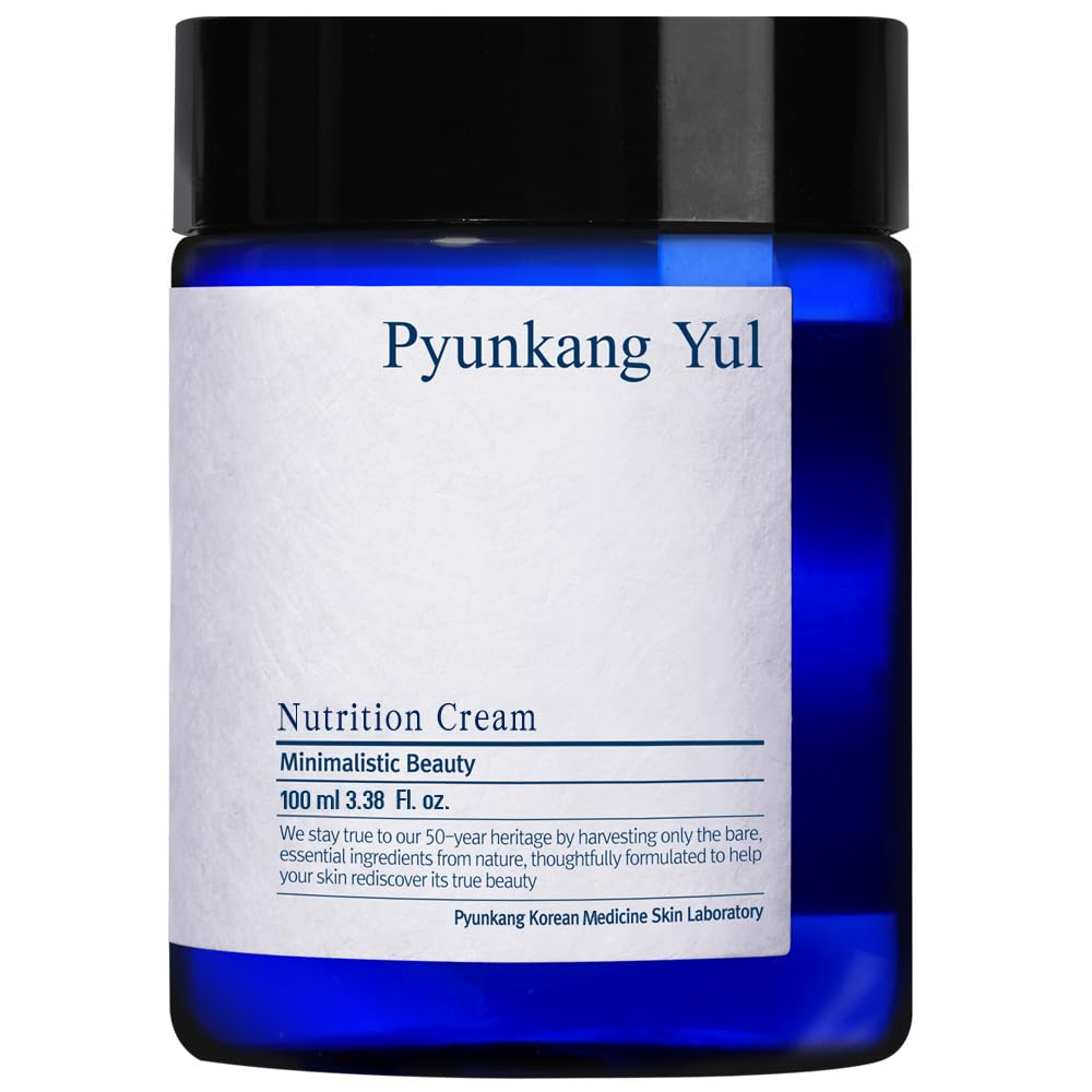 PYUNKANG YUL Nutrition Cream - Korean Moisturizing Face Cream for Dry & Combination Skin - Shea Butter & Macadamia Deep Hydration - 3.4 Fl Oz | Daily Skincare Routine, Night Cream for Healthy Glow