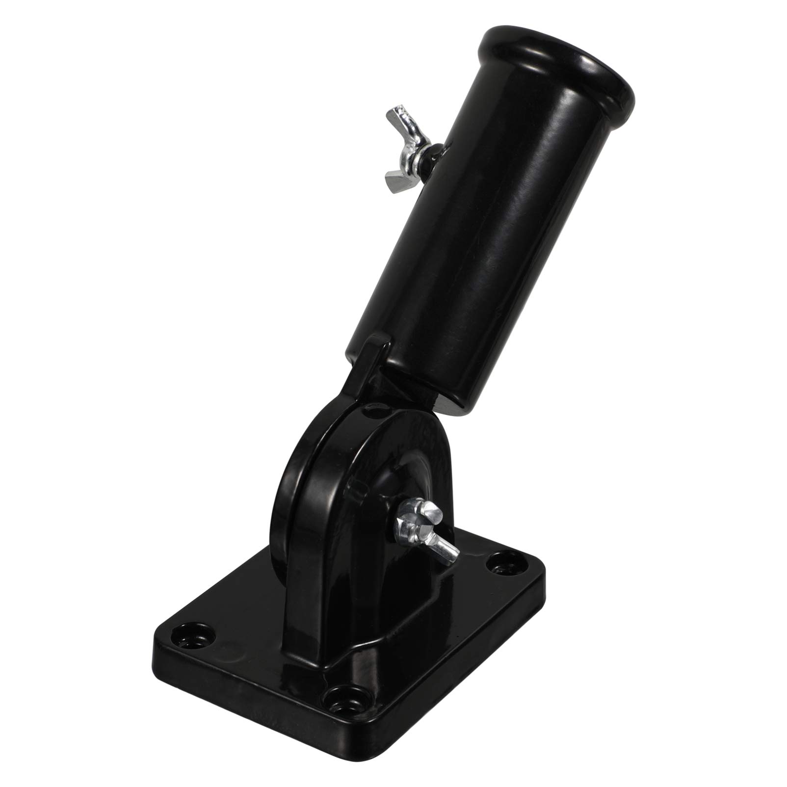 DOITOOL Heavy Duty Aluminum Flag Pole Holder - Adjustable Metal Bracket for 45 & 90 Degree Display - Indoor/Outdoor Use with Hardware Included - Perfect for Home, Garden, Patio, and Commercial Flag Displays