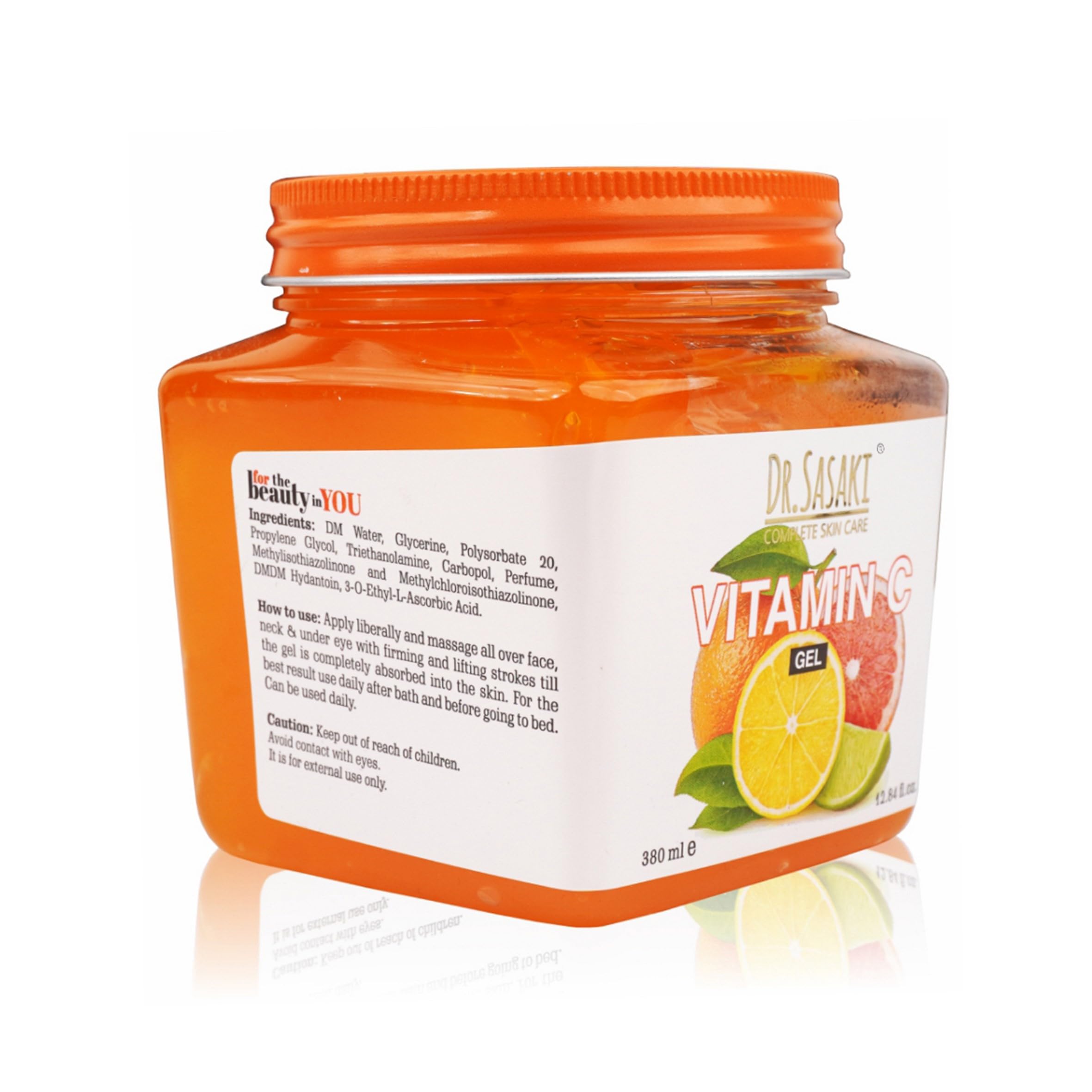 Dr. Sasaki Vitamin C Face & Body Gel - 380ml Brightening & Hydrating Skin Care for Glowing Complexion | Perfect for Daily Use, Travel & Post-Sun Care