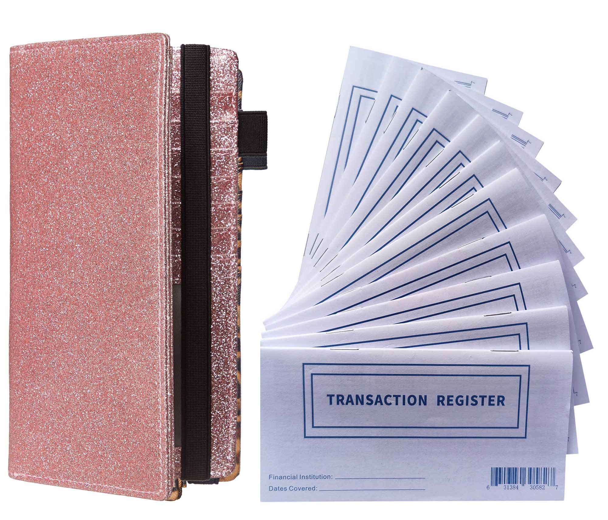 Premium Vegan Leather Checkbook Cover for Men & Women - RFID Blocking Card Holder Wallet - Stylish & Durable for Office, Travel & Everyday Use