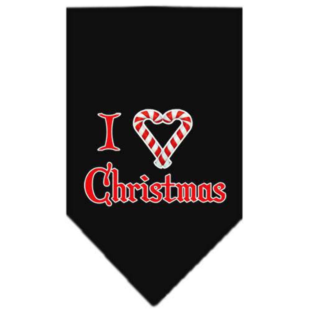 Christmas Pet Bandana for Dogs - 'I Heart Christmas' Screen Printed Lime Green Small | Festive Holiday Pet Accessory for Gifts & Photos