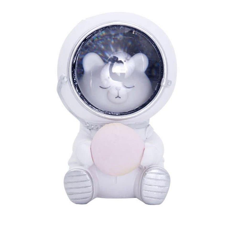 CHDHALTD Creative Resin Astronaut Night Light - Cute Spaceman LED Lamp for Bedroom Decor, Kids Room & Nursery (Bear Design) | Perfect Gift for Space Lovers & Home Decoration