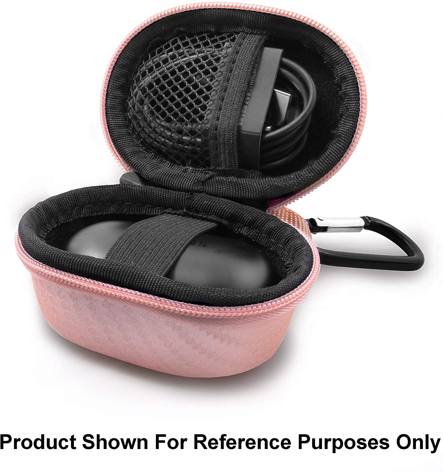 CASEMATIX Protective Earbud Case for Samsung Galaxy Buds Live & Buds+ - Shockproof Bluetooth Earphone Cover with Carabiner Clip - Perfect for Travel, Gym & Outdoor Activities