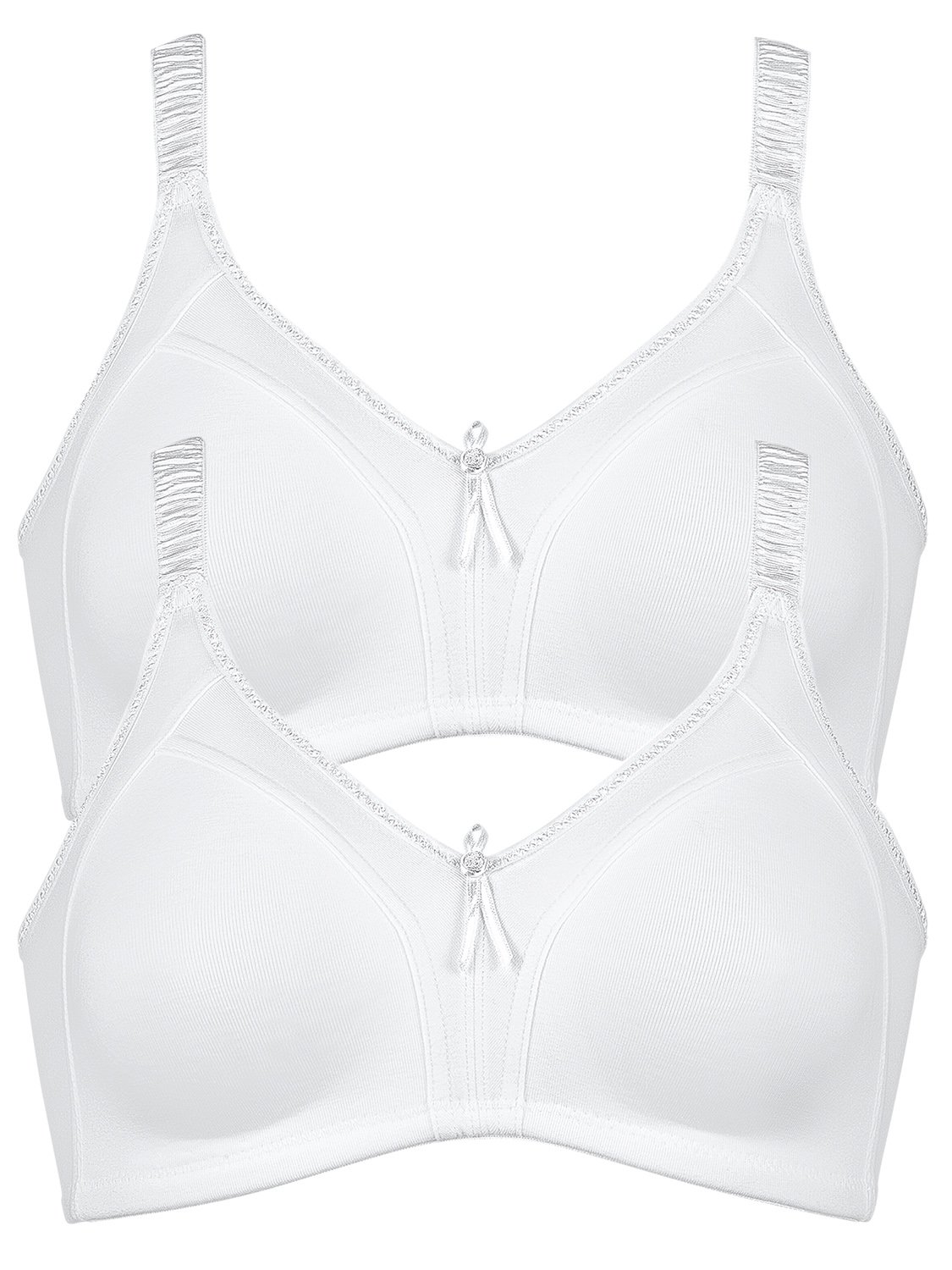 Naturana Women's Soft Bras Pack of 2 - Comfortable Wireless Bralette for Everyday Wear | Perfect for Yoga, Sleeping & Lounge