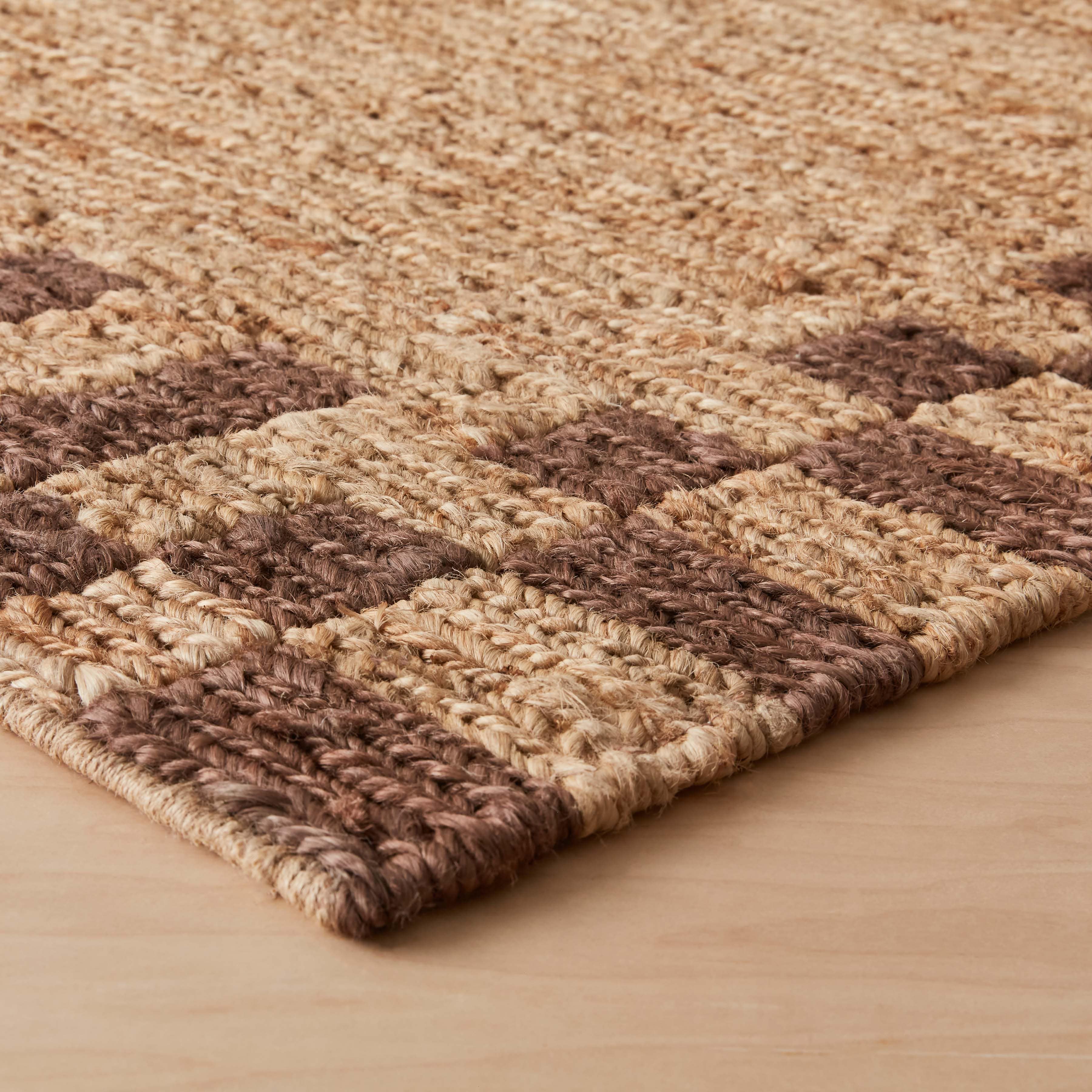 Elora Jute Area Rug - Natural Handwoven Eco-Friendly Floor Mat for Living Room, Bedroom & Home Decor - Perfect for Boho, Farmhouse & Coastal Style Interiors