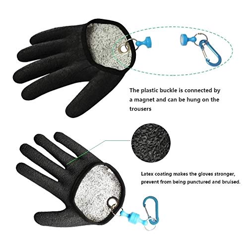 **Premium Fishing Gloves with Textured Grip - Waterproof, Soft Lining, One Size Fits Most (L-XL) - Ideal for Fish Handling, Cleaning & Outdoor Fishing Adventures**