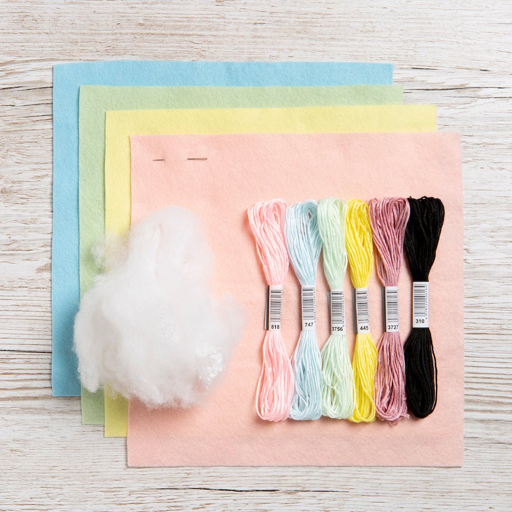 Easter Felt Craft Kit - DIY Bunny Making Kit with 8 Adorable Bunnies for Kids Easter Party Decorations & Spring Crafts