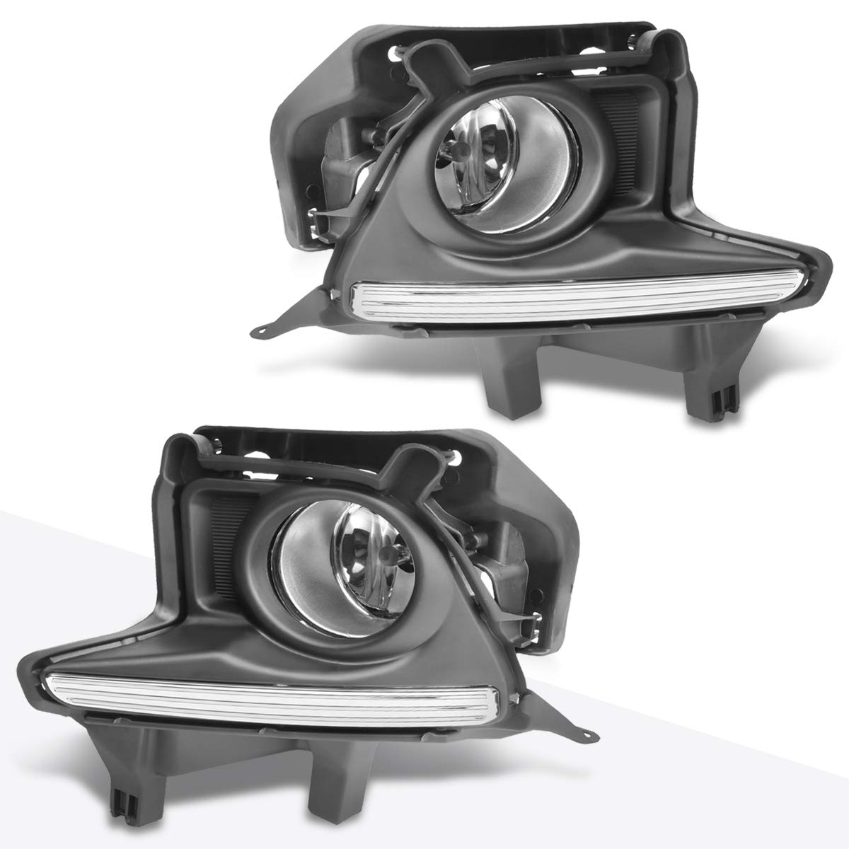 Highlander 14-16 Clear Fog Lights with Switch & Chrome Bezel for Off-Road Driving