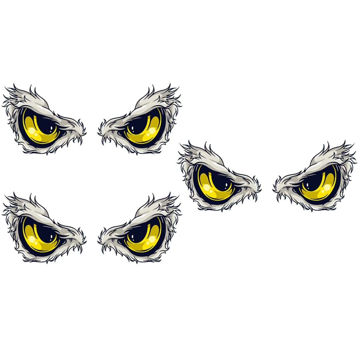 FAVOMOTO 3D Eagle Eye Car Stickers - 3PCS PVC Auto Decals for Vehicle Wrap, Automobile, Skateboard - Waterproof & Durable Car Decor - Perfect for Car Enthusiasts & Customization Lovers