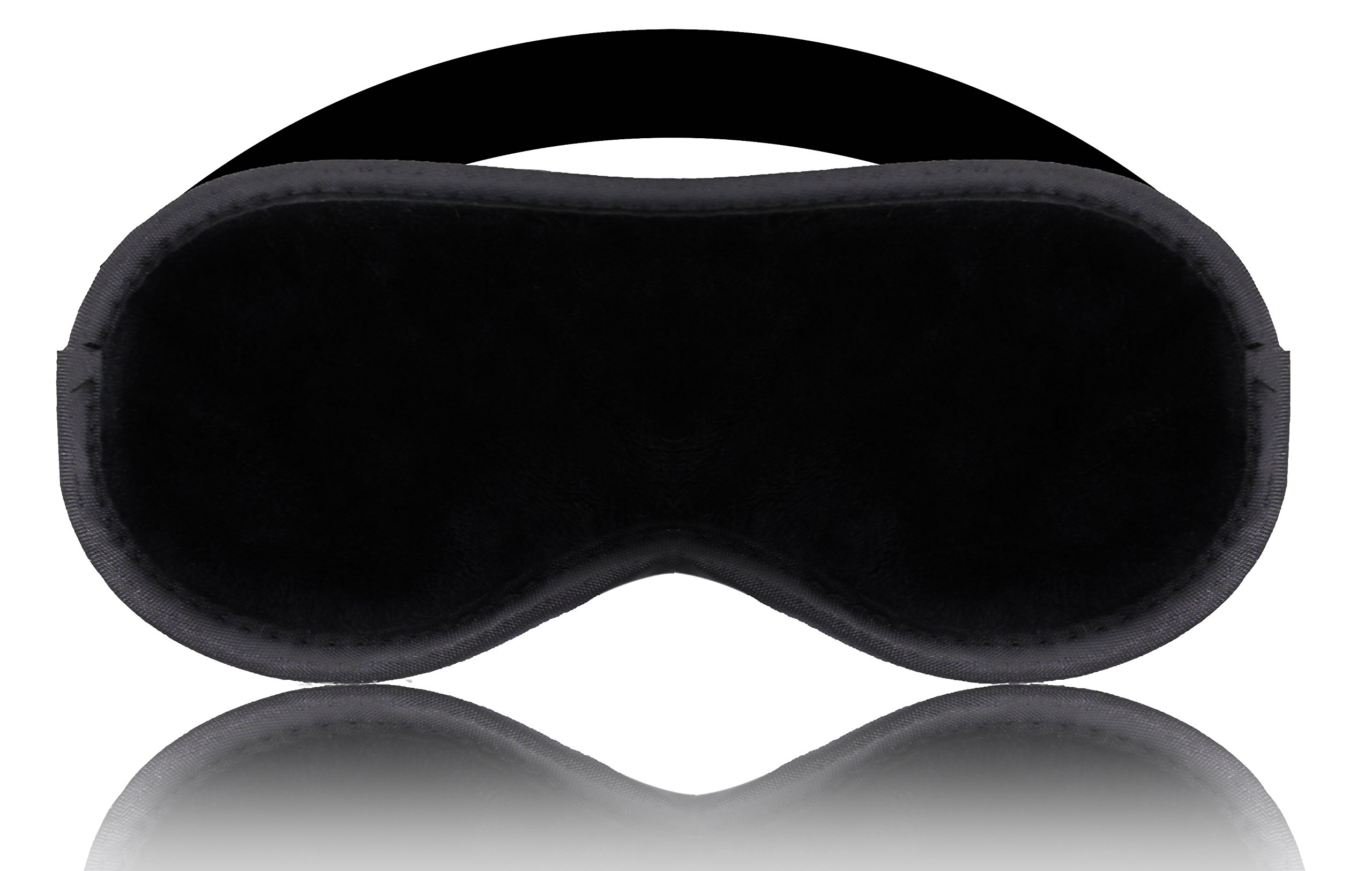 Luxury Soft Velvet Blindfold Eye Mask & Faux Fur Leather Handcuffs Set for Adults - Black - Perfect for Sensual Play, BDSM, Couples Games and Romantic Nights