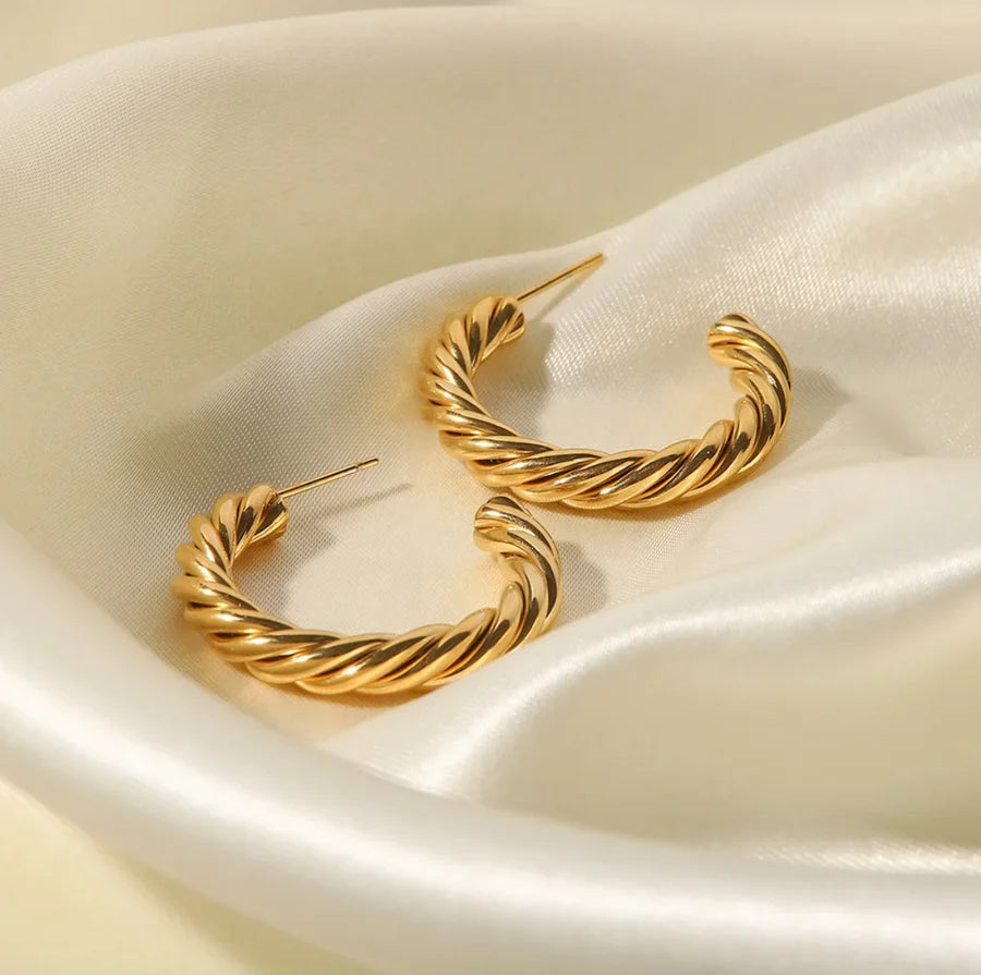 Allessandra Gold Earrings for Women - Elegant Dangle Hoop Earrings for Party, Wedding & Everyday Wear