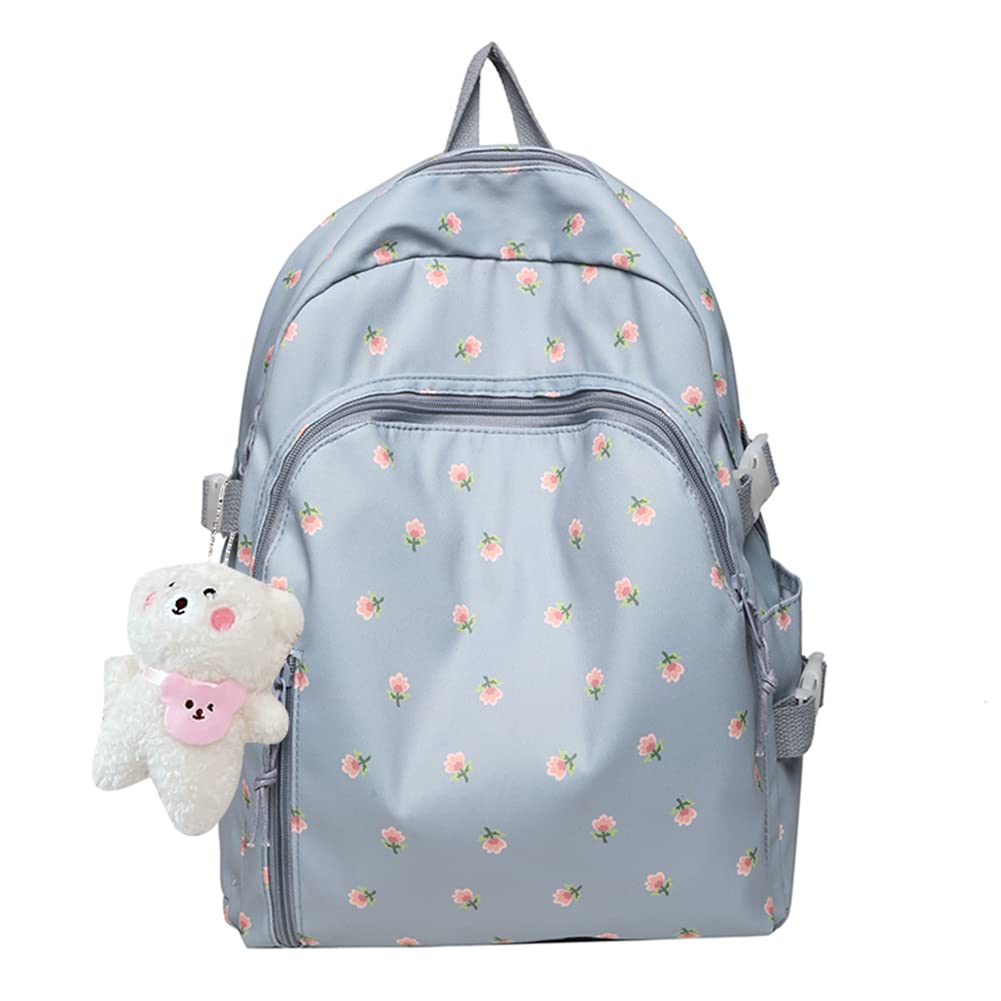 Mochic Floral Print Kawaii Backpack for Women - Cute Laptop Backpack for Travel, School & Work - Lightweight & Stylish Daypack for College, Commute & Daily Use
