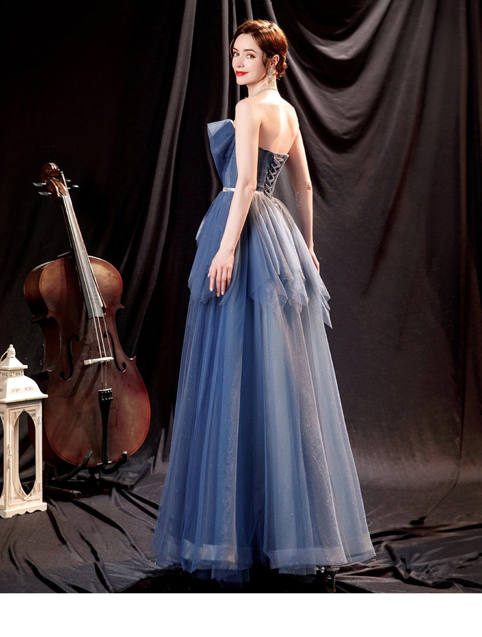 Elegant Blue A-Line Sweetheart Sleeveless Prom Dress for Women | Affordable Party & Homecoming Dance Gown | Perfect for Formal Events, Weddings & Special Occasions