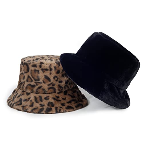 Brown Leopard Print+black