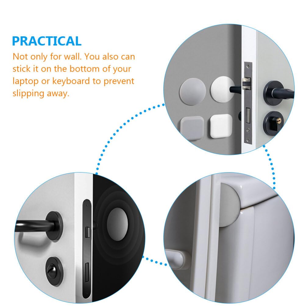 Soft Rubber Door Stopper Wall Protector - Self-Adhesive Bumper for Home & Office Safety