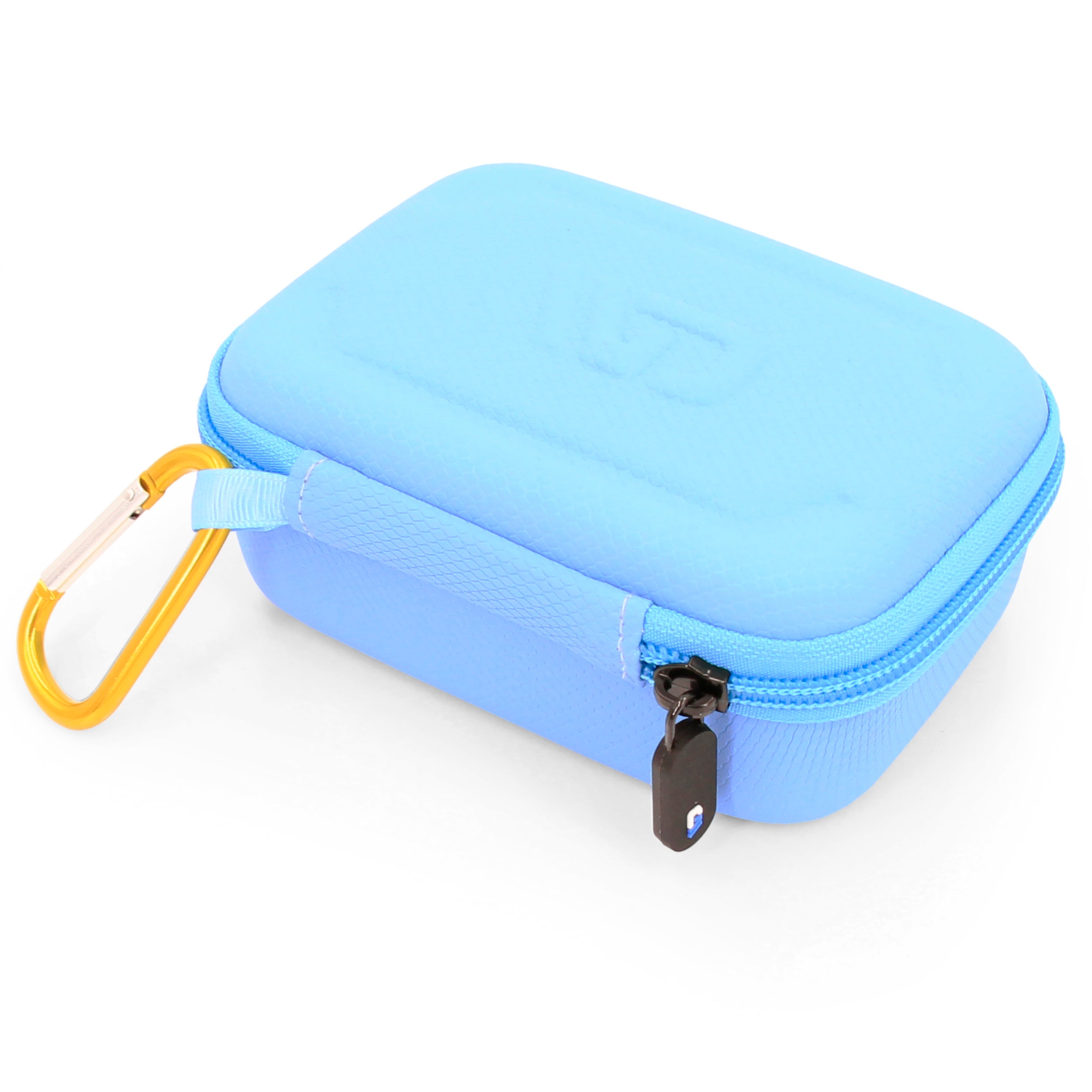 CASEMATIX Hard Shell Travel Case for Zoleo Satellite Communicator - Protective Waterproof Messenger Case with Wrist Strap (Light Blue) - Perfect for Hiking, Camping & Outdoor Adventures