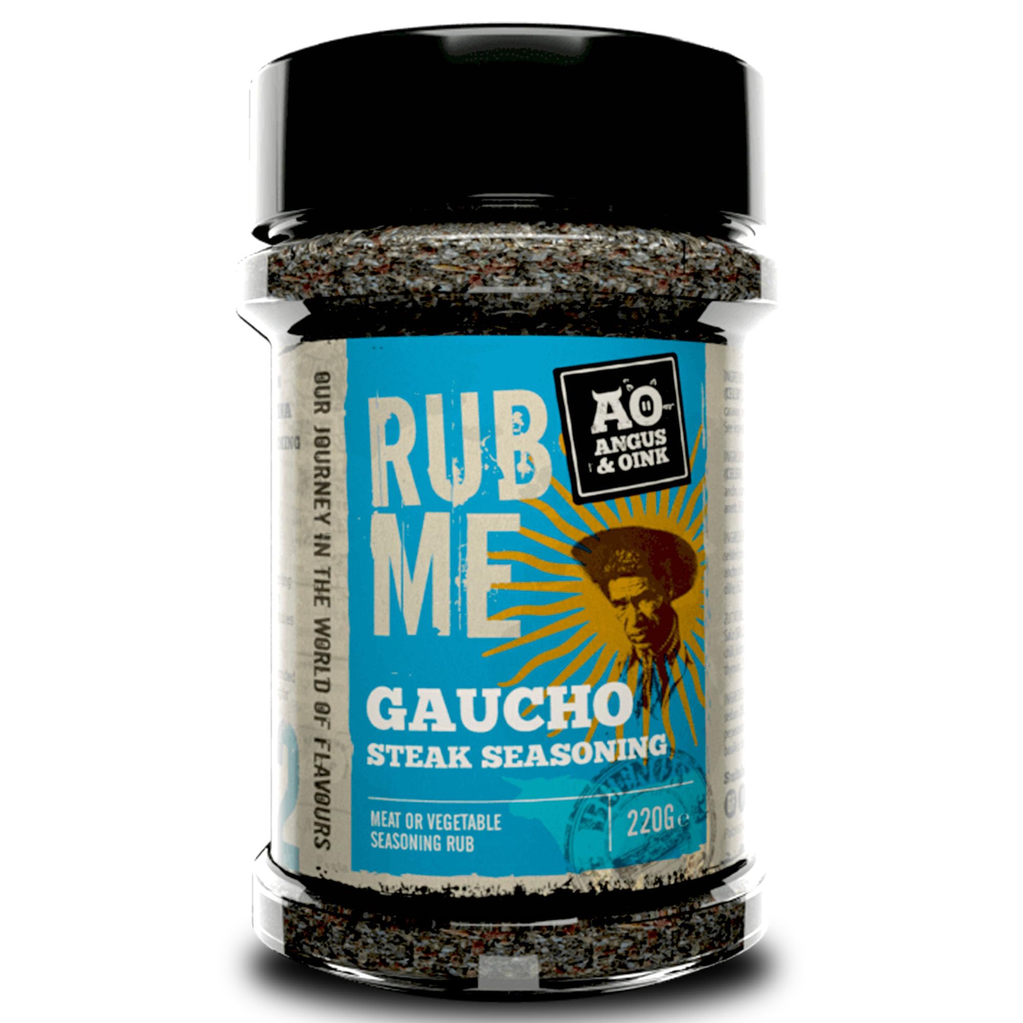 Angus & Oink Gaucho BBQ Seasoning Rub - Authentic Argentine Asado Flavor for Beef & Lamb - Gluten-Free 200g - Perfect for Grilling, Smoking & Outdoor Cooking