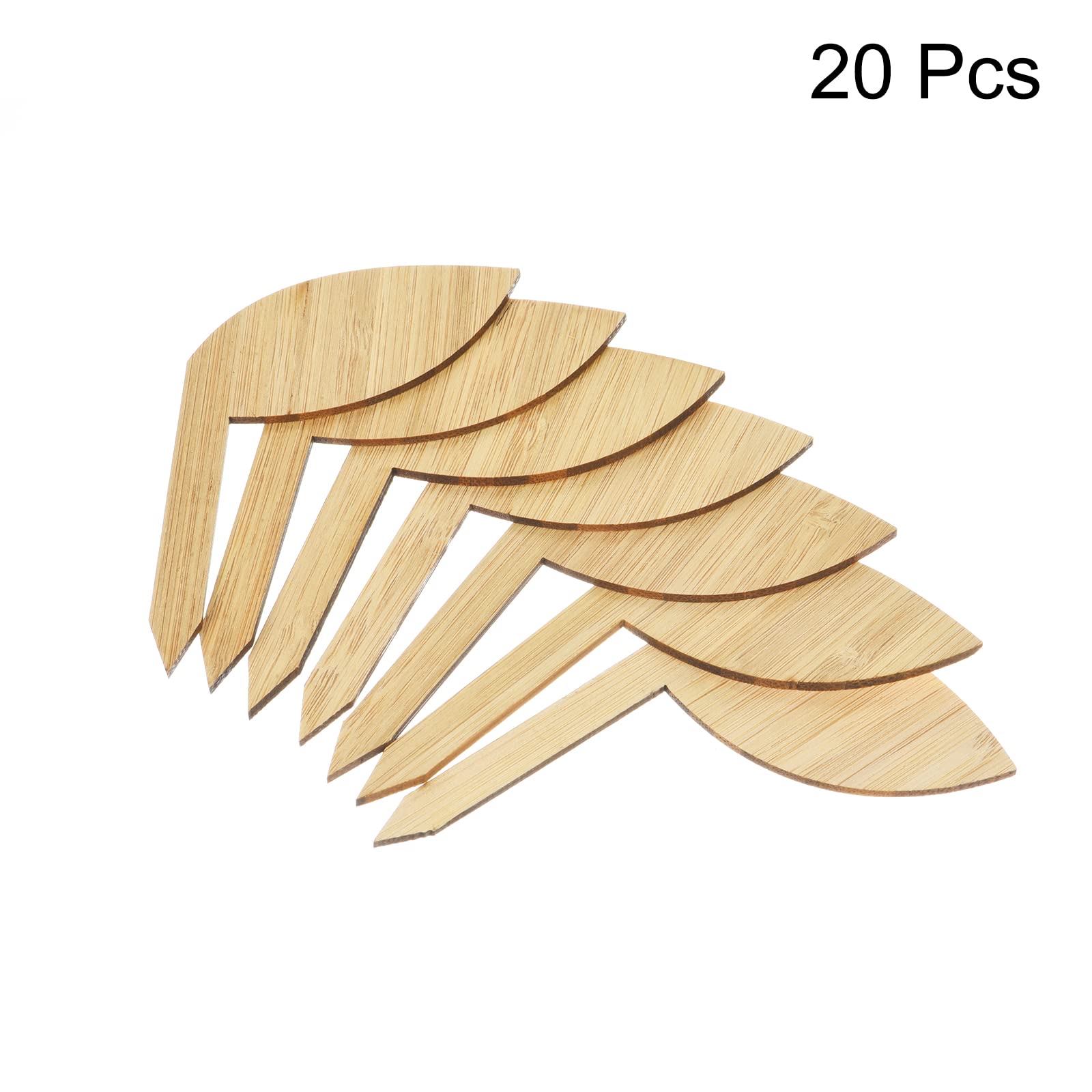 20Pcs PATIKIL Bamboo Leaf Shaped Plant Labels - Waterproof Garden Markers for Indoor & Outdoor Plants, Herbs, Seedlings - Perfect for Gardening, Organizing, and Plant Identification