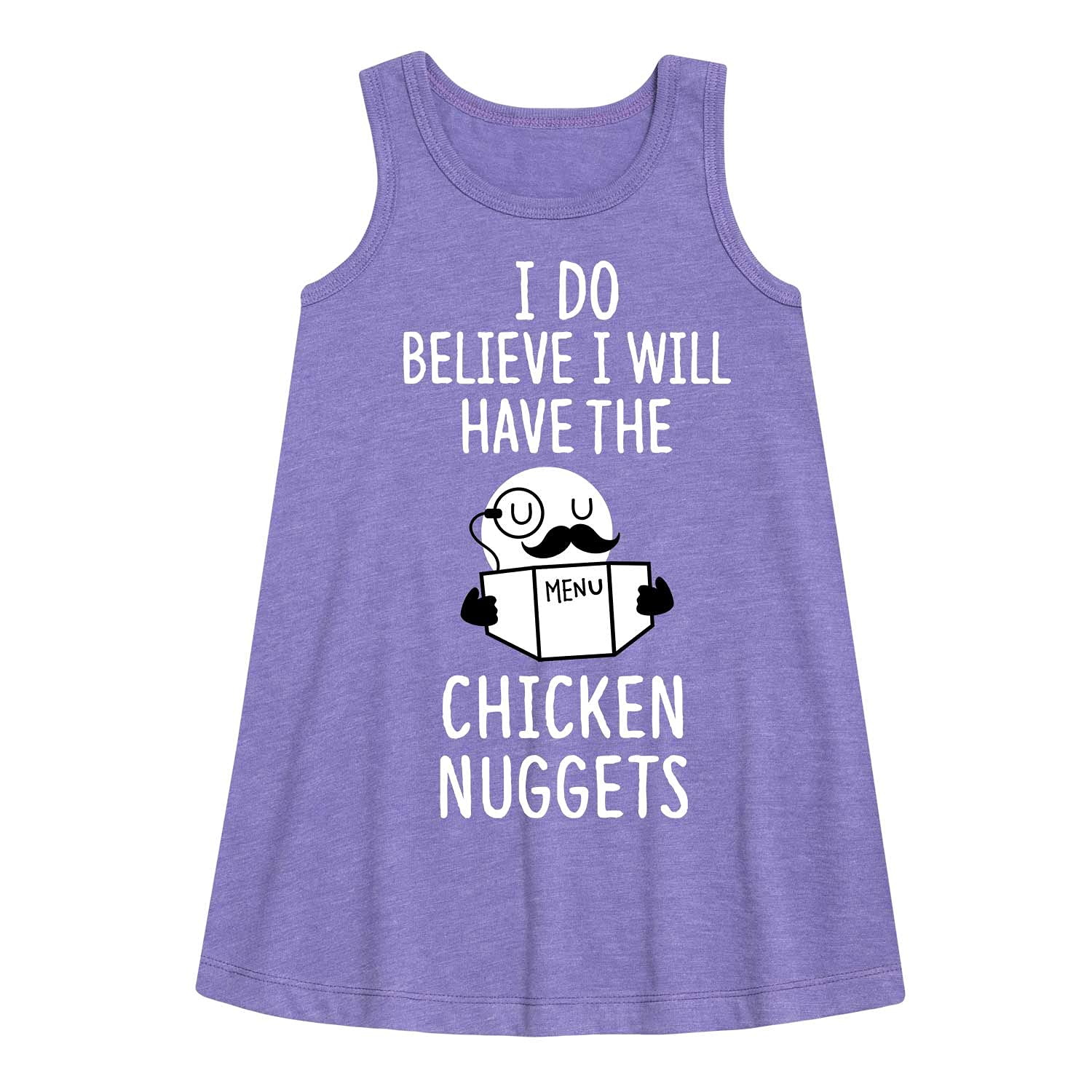 Do Believe Chicken Nuggets Instant Message Toddler & Youth Girl's A-Line Dress - Cute Playdate & Party Outfit