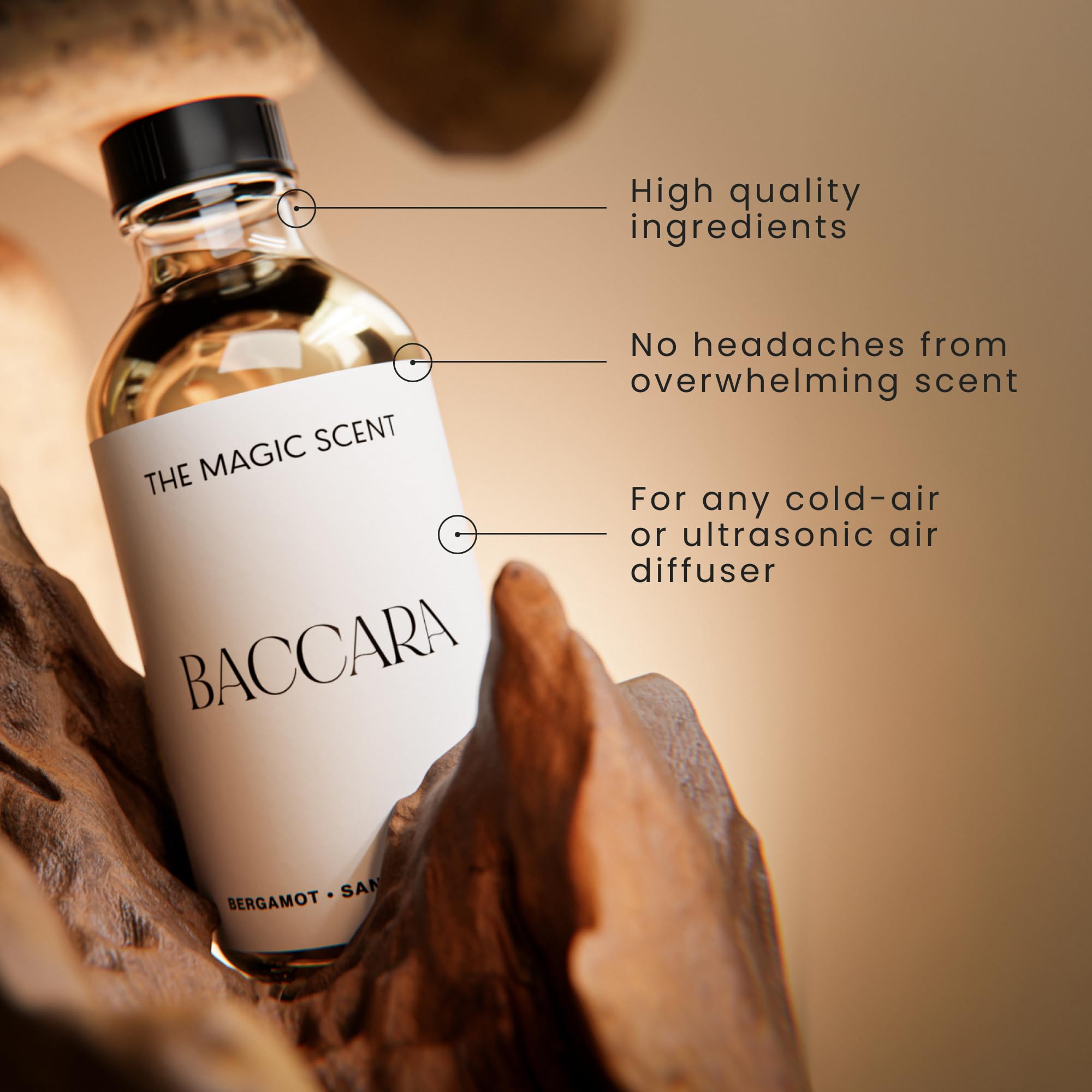 Premium Baccara Essential Oils for Diffusers - 500ml Aromatherapy Oil for HVAC, Cold-Air & Ultrasonic Diffusers | Inspired by Baccarat Rouge | Perfect for Home Spa, Yoga, Meditation & Relaxation