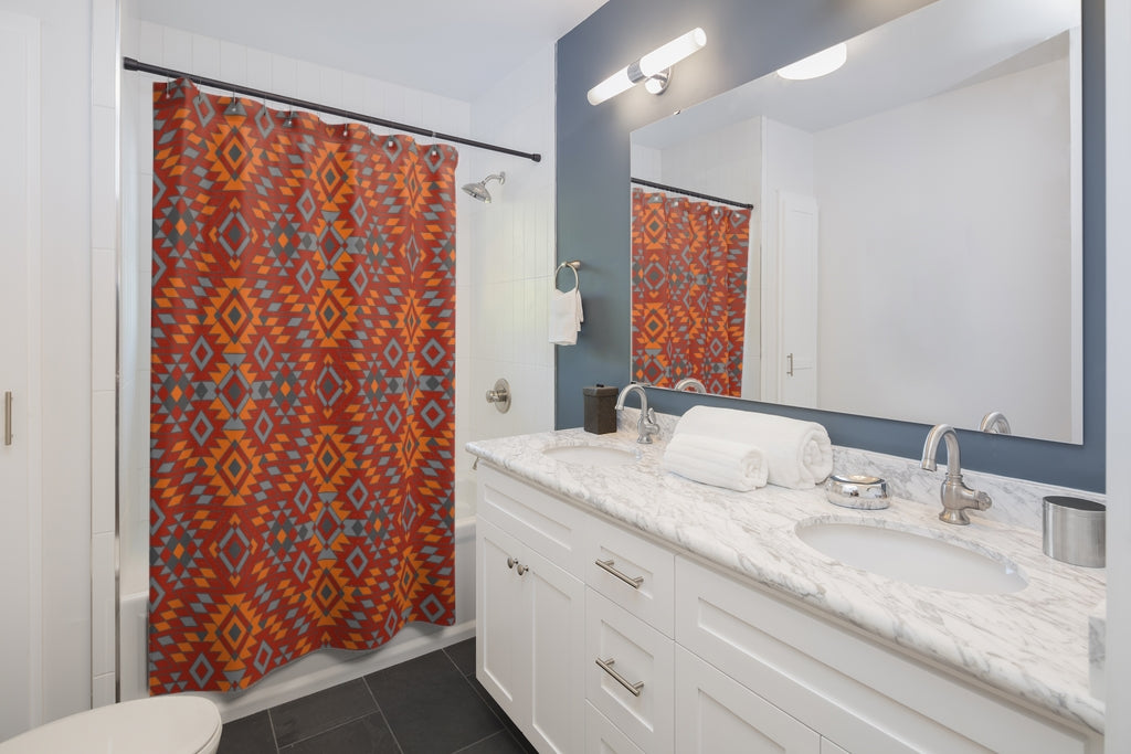 Redrock Canyon Southwestern Shower Curtain - Waterproof Bathroom Decor for Western Theme Homes | Perfect for Rustic, Desert & Boho Style Bathrooms