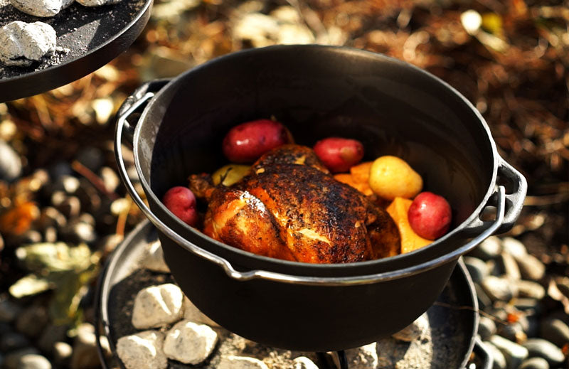 Premium Enameled Cast Iron Dutch Oven - 6 Quart Round Casserole Pot with Lid, Oven Safe to 500°F - Perfect for Braising, Baking, Soups & Stews - Ideal for Camping, Family Dinners & Holiday Cooking