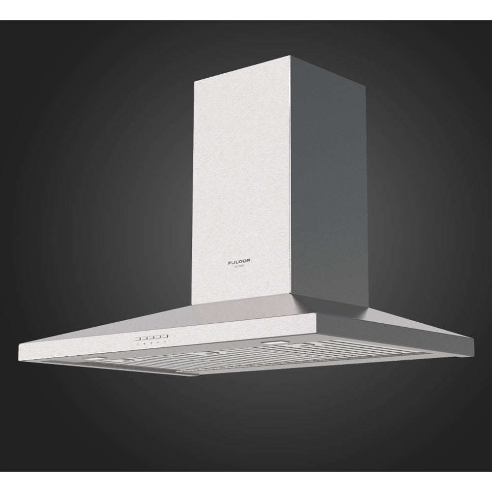 Fulgor Milano 30 Inch 600 CFM Stainless Steel Wall Mount Range Hood - F4CW30S1 | Powerful Ventilation for Modern Kitchens | Perfect for Cooking, Grilling & Baking
