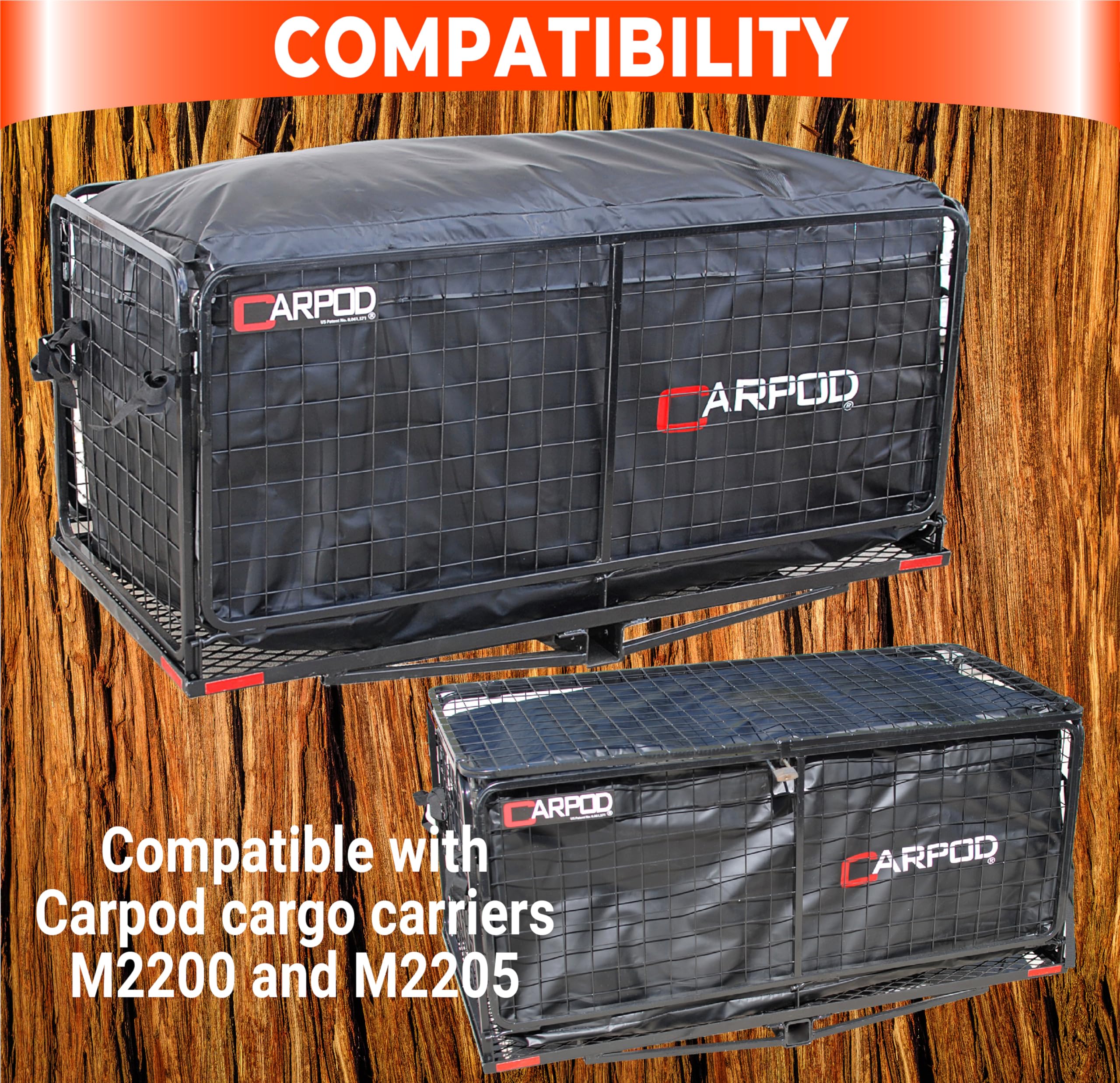 Heavy Duty Waterproof Cargo Carrier Bag - UV Protected Triple Layer Fabric with Waterproof Zippers (M2203) - Perfect for Road Trips, Camping & Outdoor Adventures