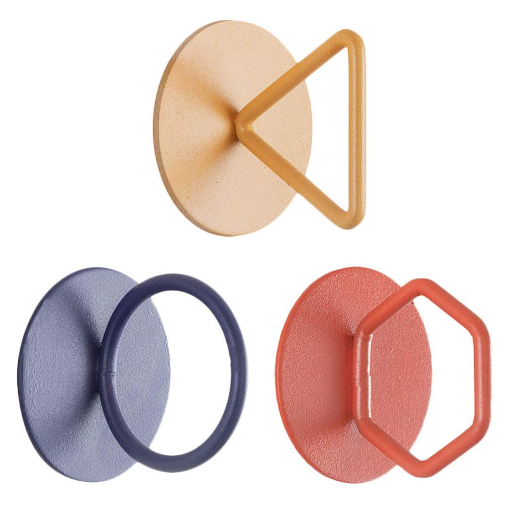 Cabilock 3-Pack Creative Wall Hooks - Multi-Purpose Decorative Hooks for Dorm, Door, Wardrobe & Home Organization - Space Saving Wall Mounted Hangers for Keys, Hats, Towels & More