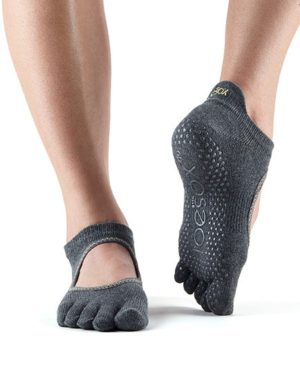 ToeSox Bellarina Non-Slip Grip Socks for Ballet, Yoga & Dance - Barefoot Workout Socks with Arch Support for Women