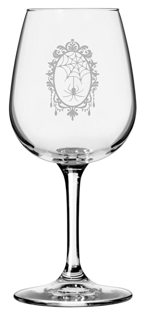 Halloween Spider Wine Glass - 12.75oz Etched for Parties