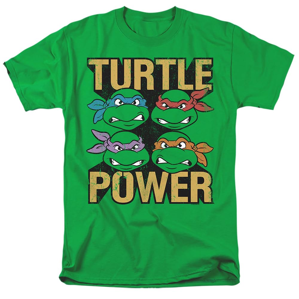 Popfunk Classic TMNT Teenage Mutant Ninja Turtles Turtle Power Unisex Adult T-Shirt | Cool Graphic Tee for Fans, Casual Wear & Gift Giving