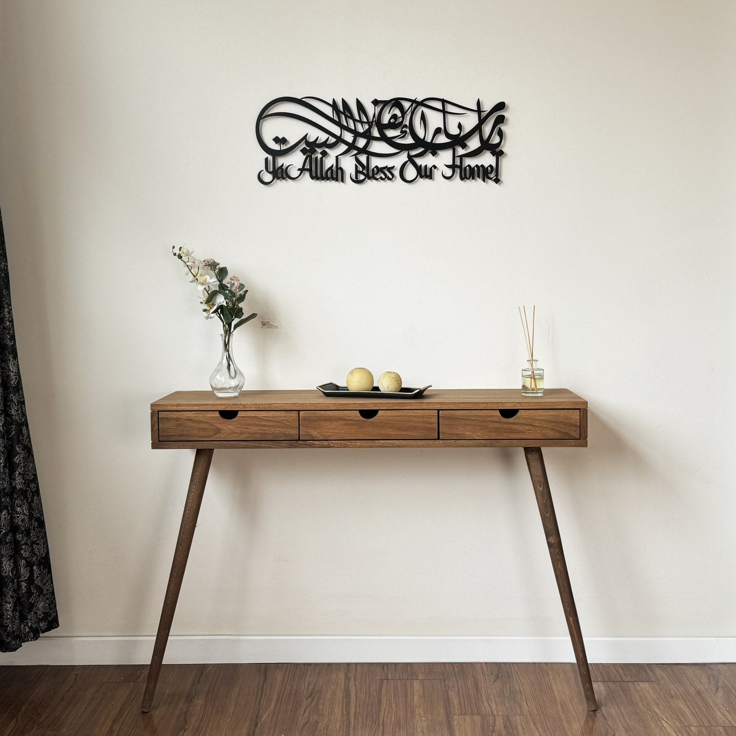 Beautiful Dua For Barakah Metal Islamic Wall Art - Arabic & Latin Calligraphy - Perfect for Home Decor, Mosque, or Islamic Gift