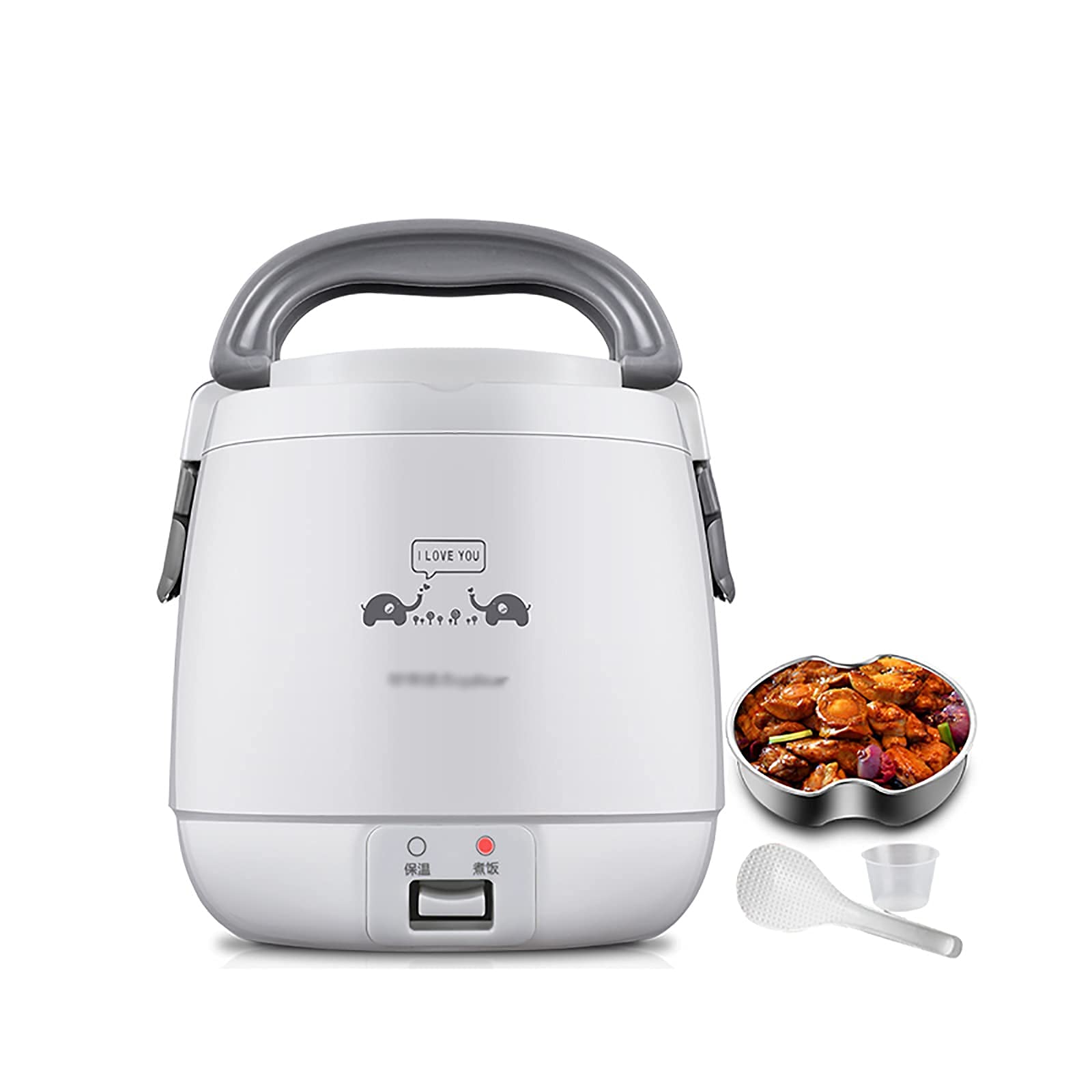 1.5L Mini Rice Cooker with Steamer - Portable Electric Rice Cooker with One-Touch Operation & Keep Warm Function - Perfect for Small Households, Dorms, Offices & Travel - Cooks Rice for 1-2 People