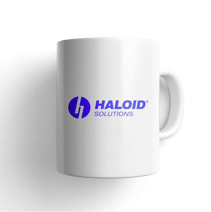 Haloid Solutions Branded Coffee Mug - Perfect for Office, Meetings & Corporate Gifts | Premium Quality Ceramic Cup with Inspirational 'I Solve Communications Problems' Quote | Ideal for Tea, Coffee & Hot Beverages