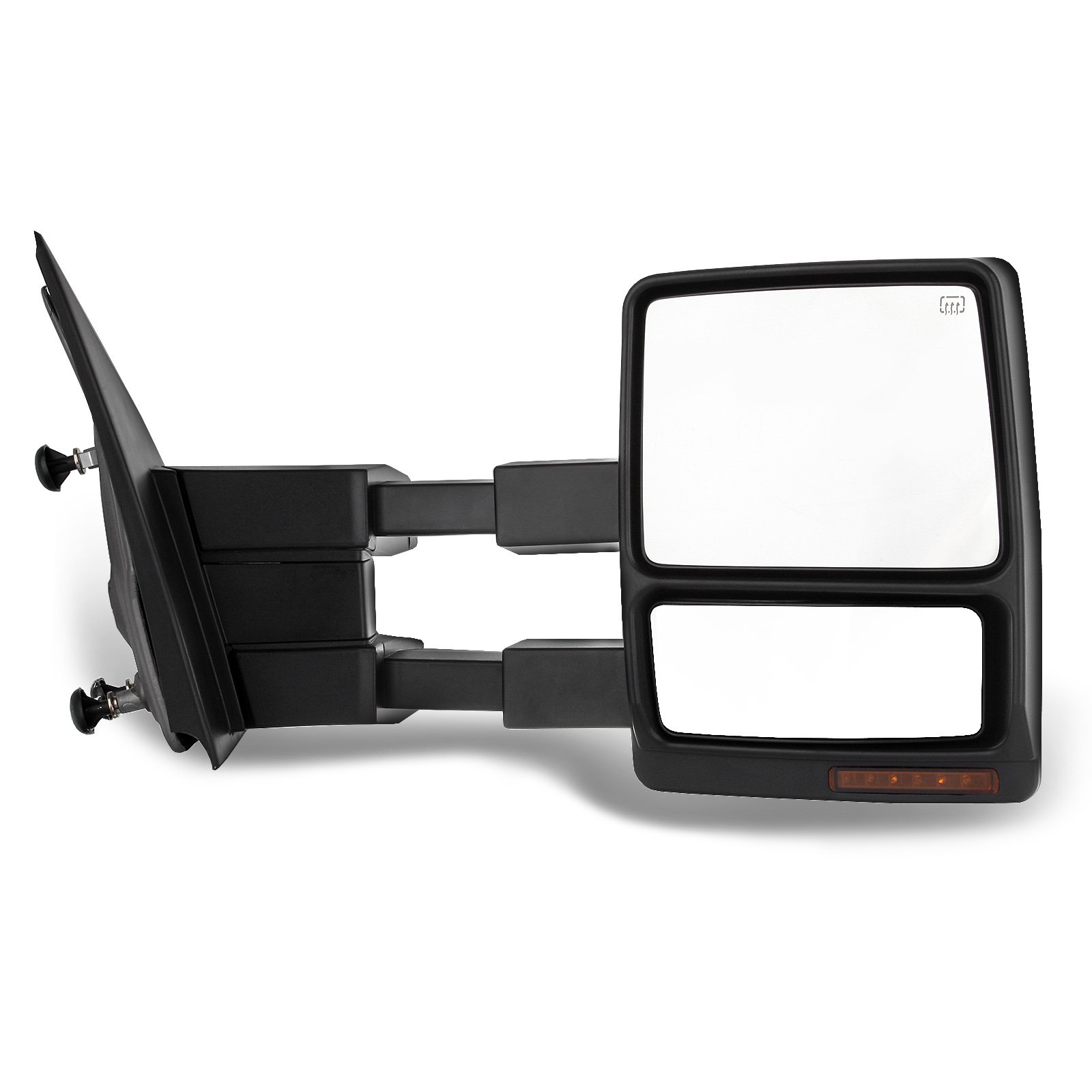 LSAILON Power Heated Towing Mirrors with Turn Signal & Puddle Light - Chrome Housing for 2004-2014 Ford F150 Truck (Left & Right Side) - Perfect for Towing, Night Driving & Enhanced Visibility