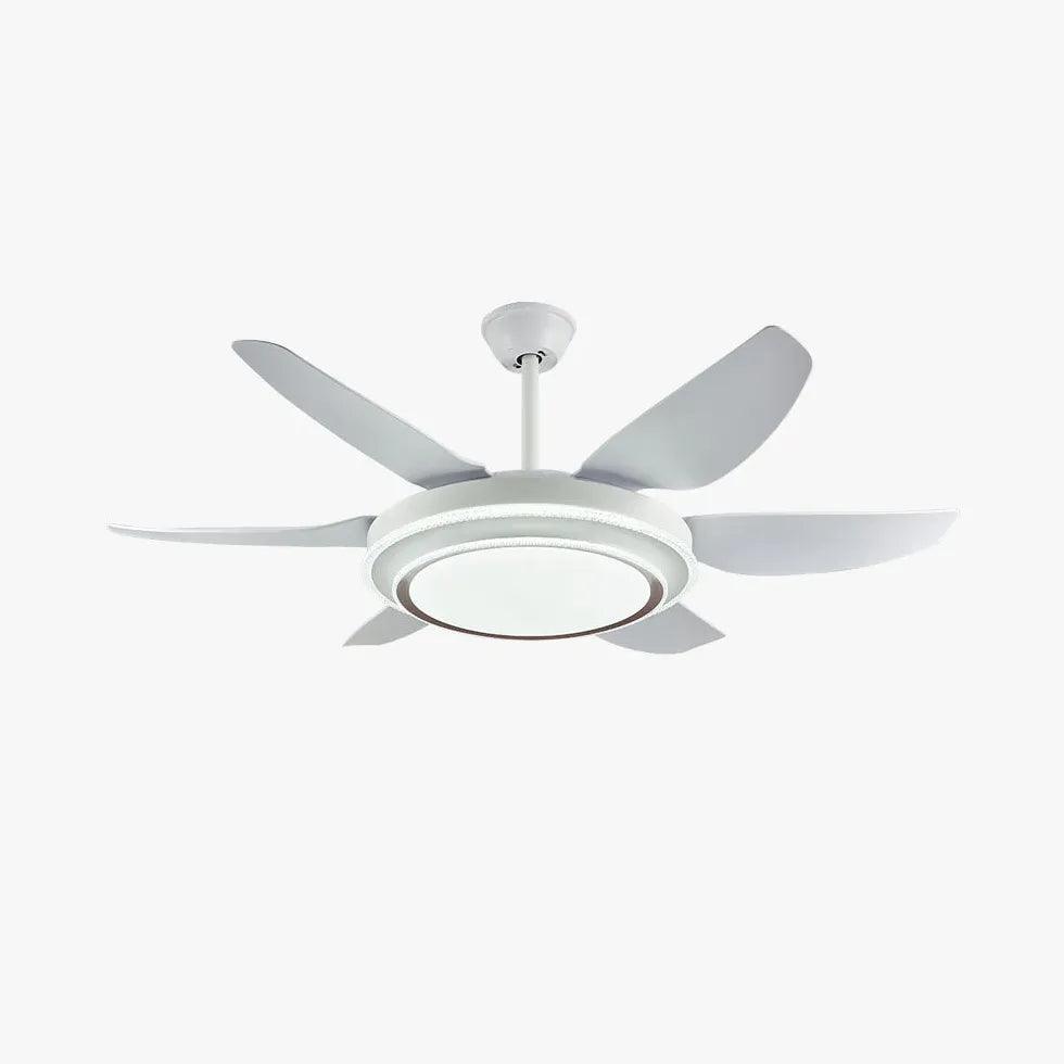 Modern Round LED Ceiling Fan with Light for Living Room, Bedroom, or Office - Energy Efficient & Stylish Home Cooling Solution