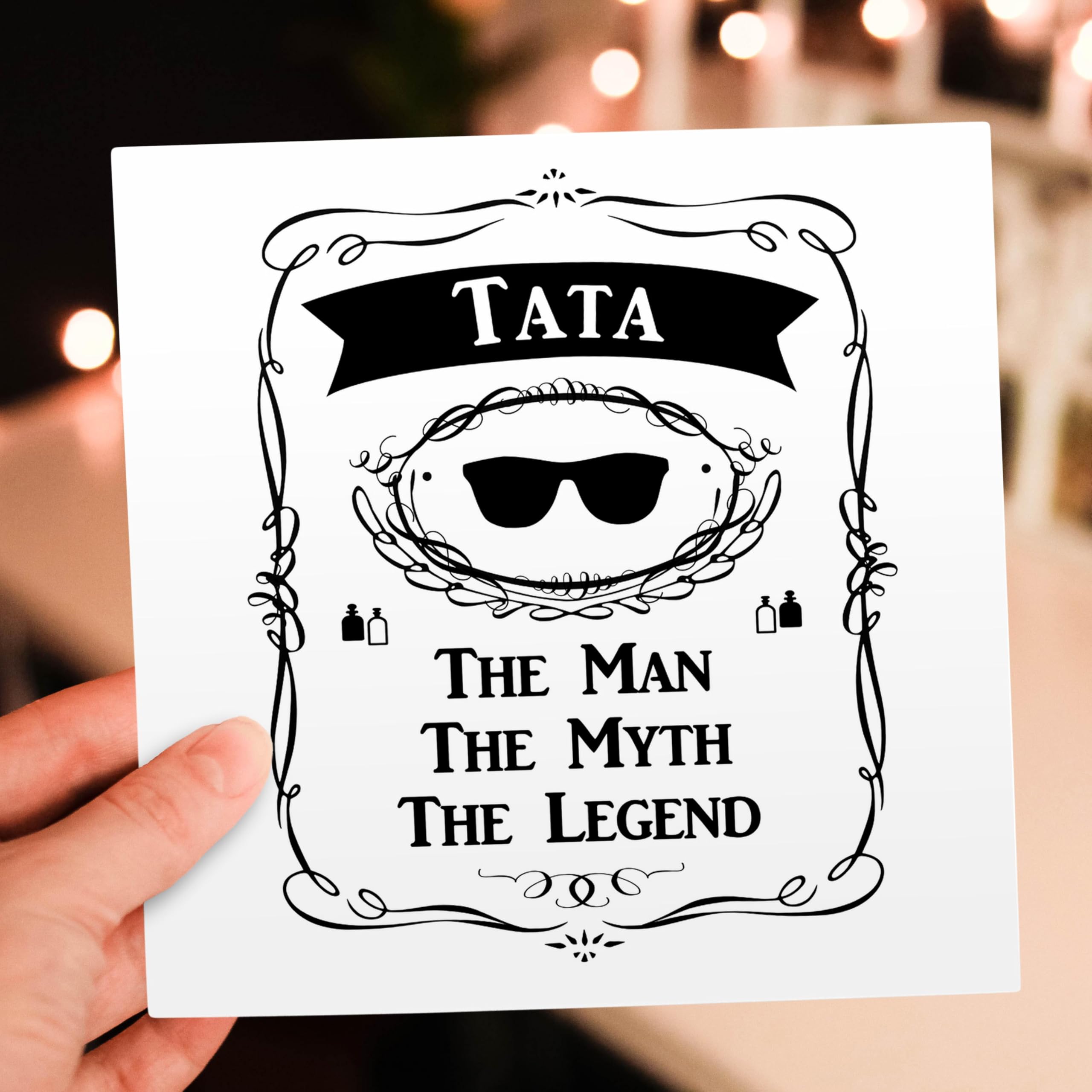 6 Pack Greeting Cards - The Man The Myth The Legend for Dad in Spanish, Polish & Czech - Funny Birthday, Father's Day & Retirement Cards for Men