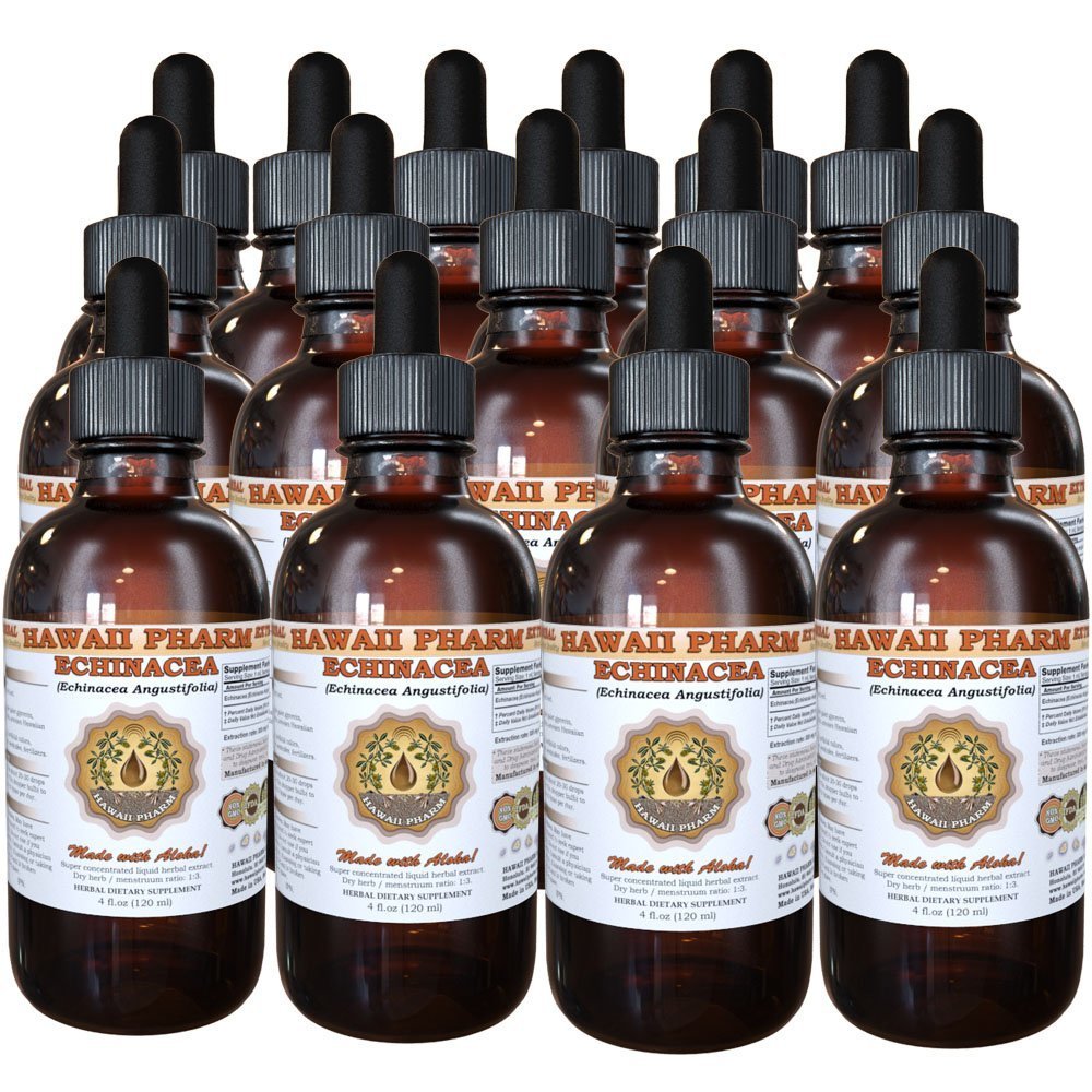 Organic Echinacea Liquid Extract & Root Powder Tincture Supplement - 15x4 oz Bottles - Immune System Support, Cold & Flu Relief - Perfect for Daily Wellness & Seasonal Health Boost
