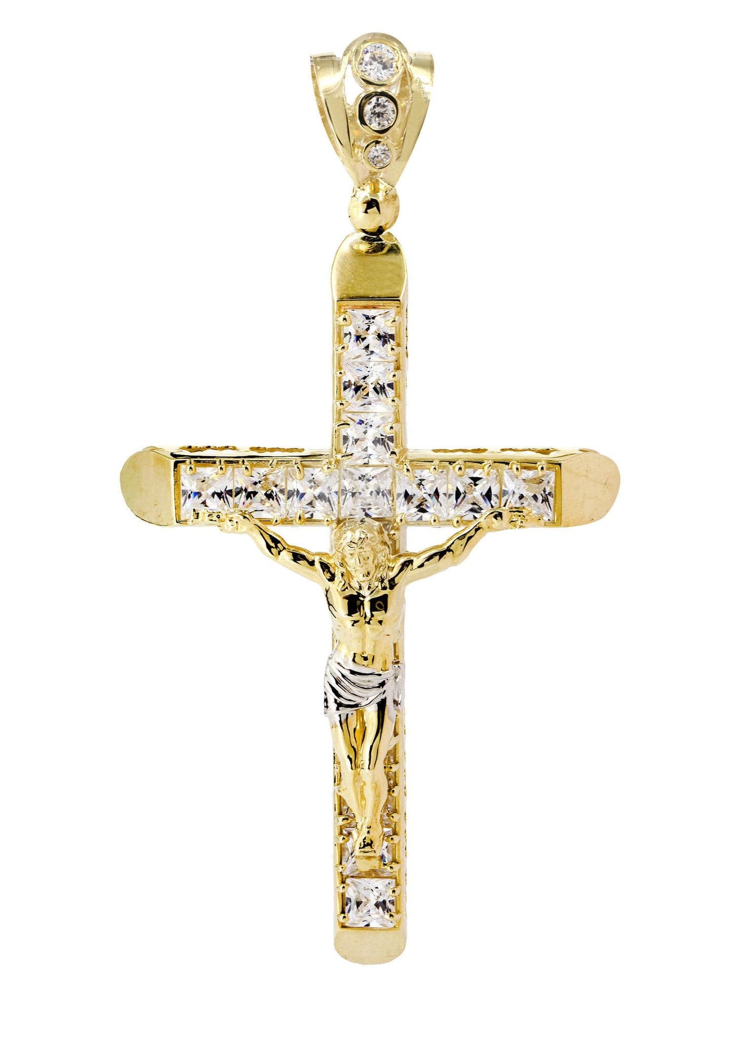 10K Gold Cross Pendant for Women & Men - 16.9 Grams Religious Jewelry - Perfect for Baptism, First Communion & Everyday Wear